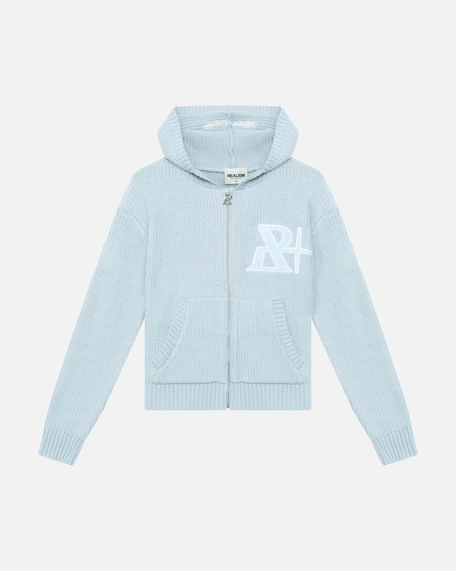 Realism SSS REALISM VIVANT KNIT ZIP HOODIE POWDER BLUE