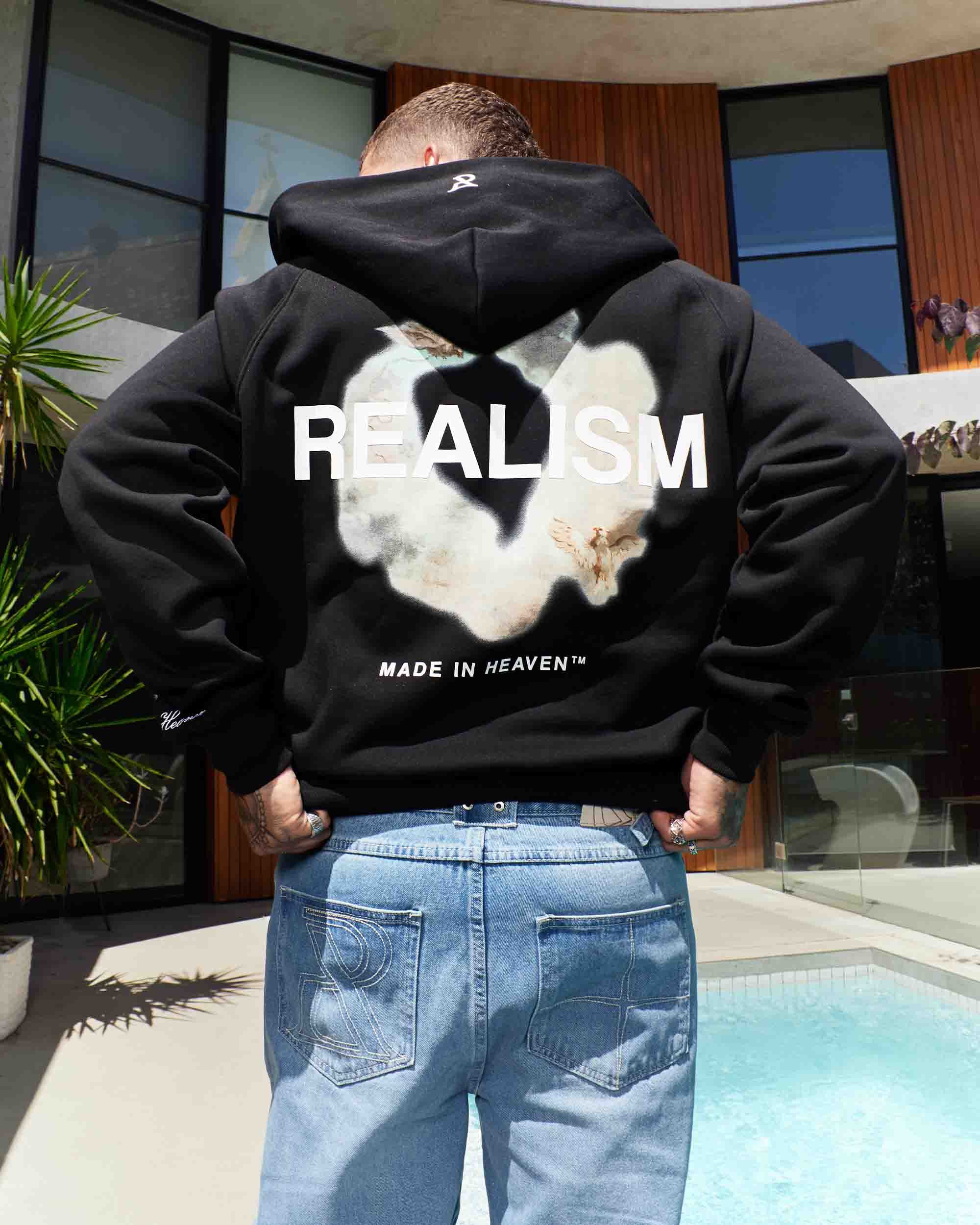 Realism SSS REALISM HALO ZIP HOODIE BLACK
