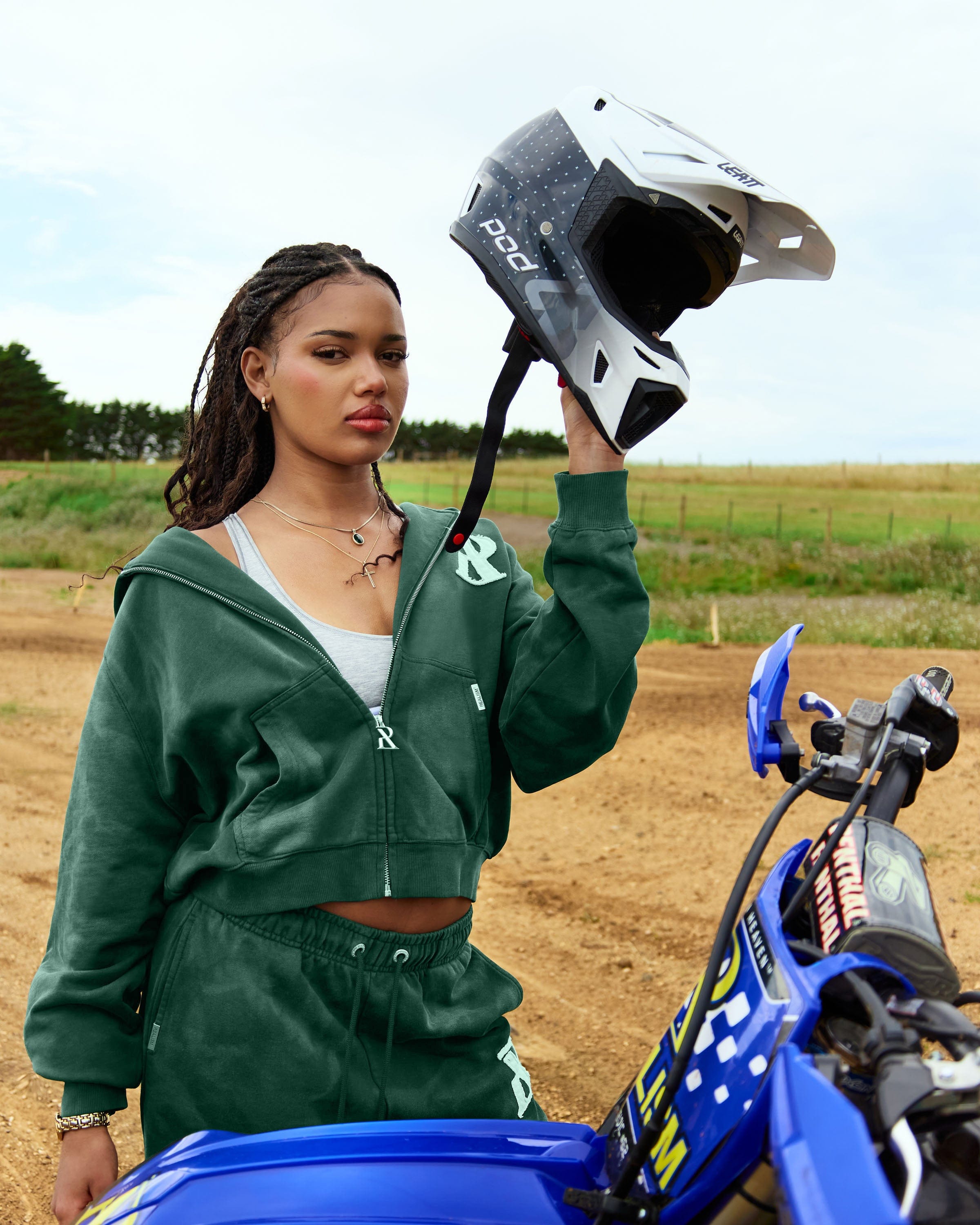 Realism SSS REALISM LEGACY ZIP HOODIE WASHED MOSS