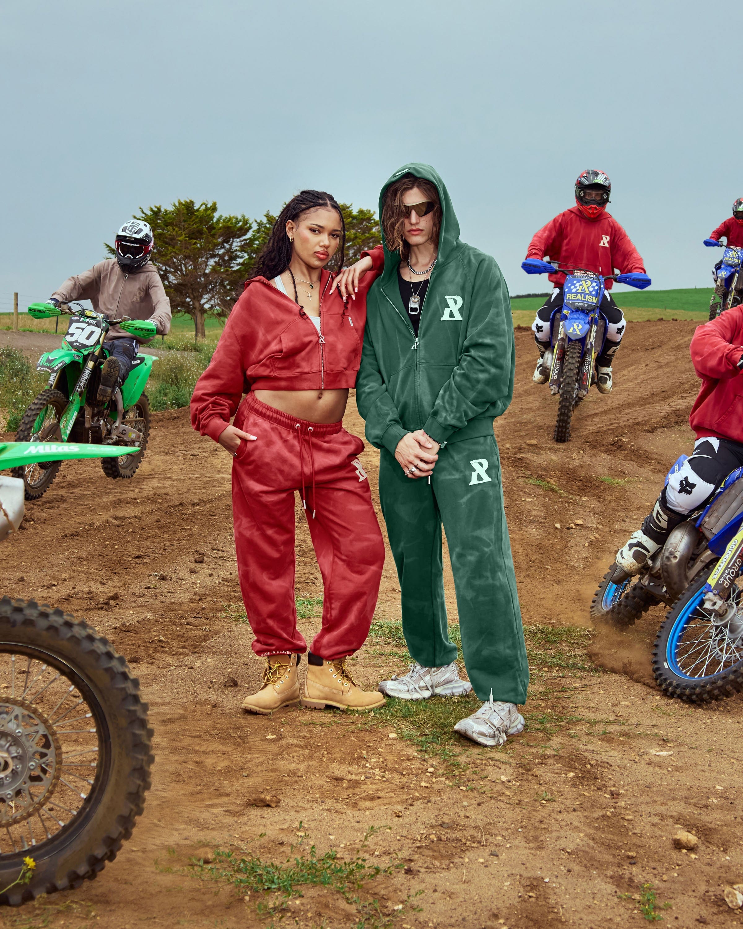 Realism SSS REALISM LEGACY ZIP HOODIE WASHED MOSS