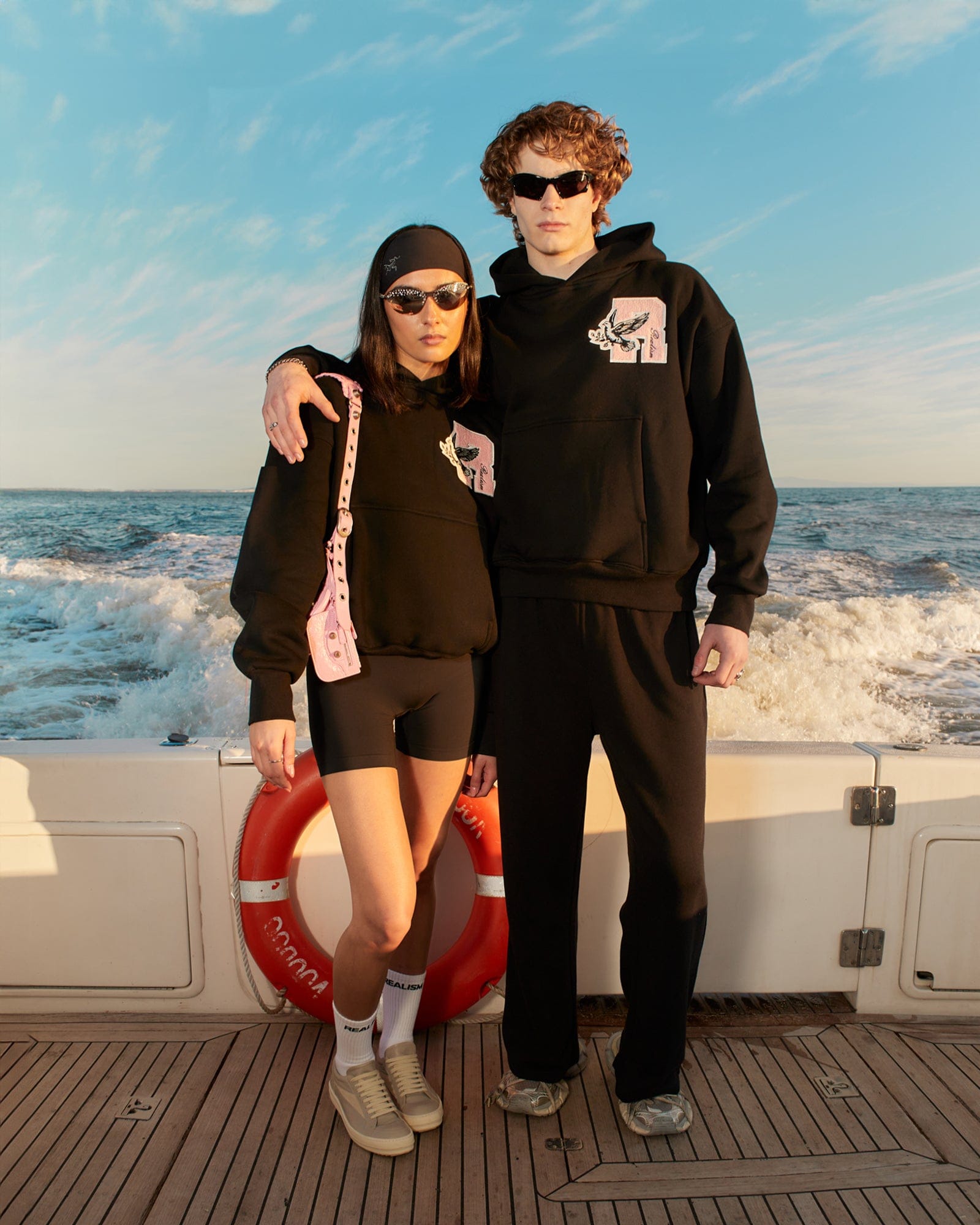 Realism SSS REALISM COLLEGE TEAM HOODIE V2 MIDNIGHT PEACH