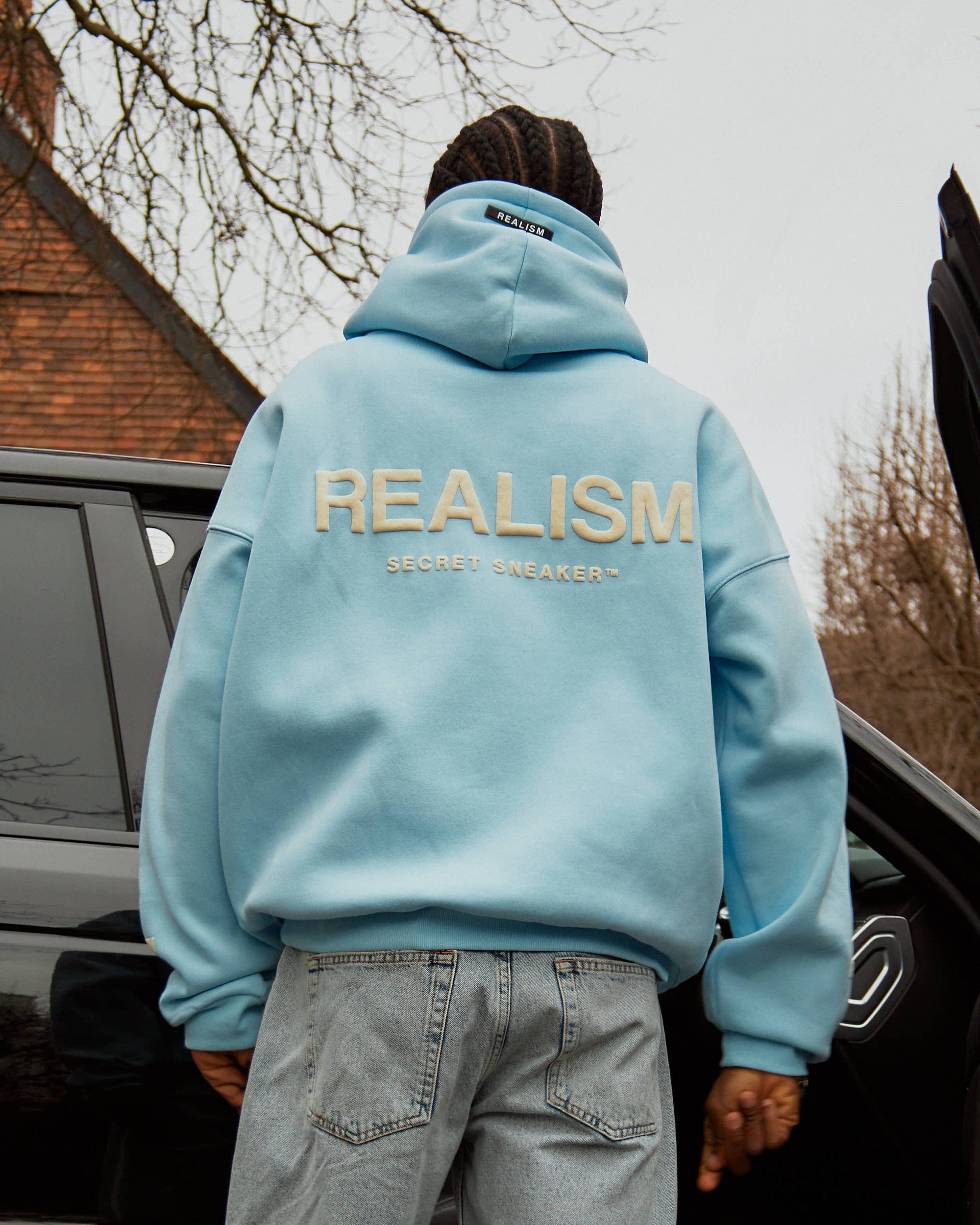 Realism SSS REALISM COURT BOXY HOODIE SKY BLUE