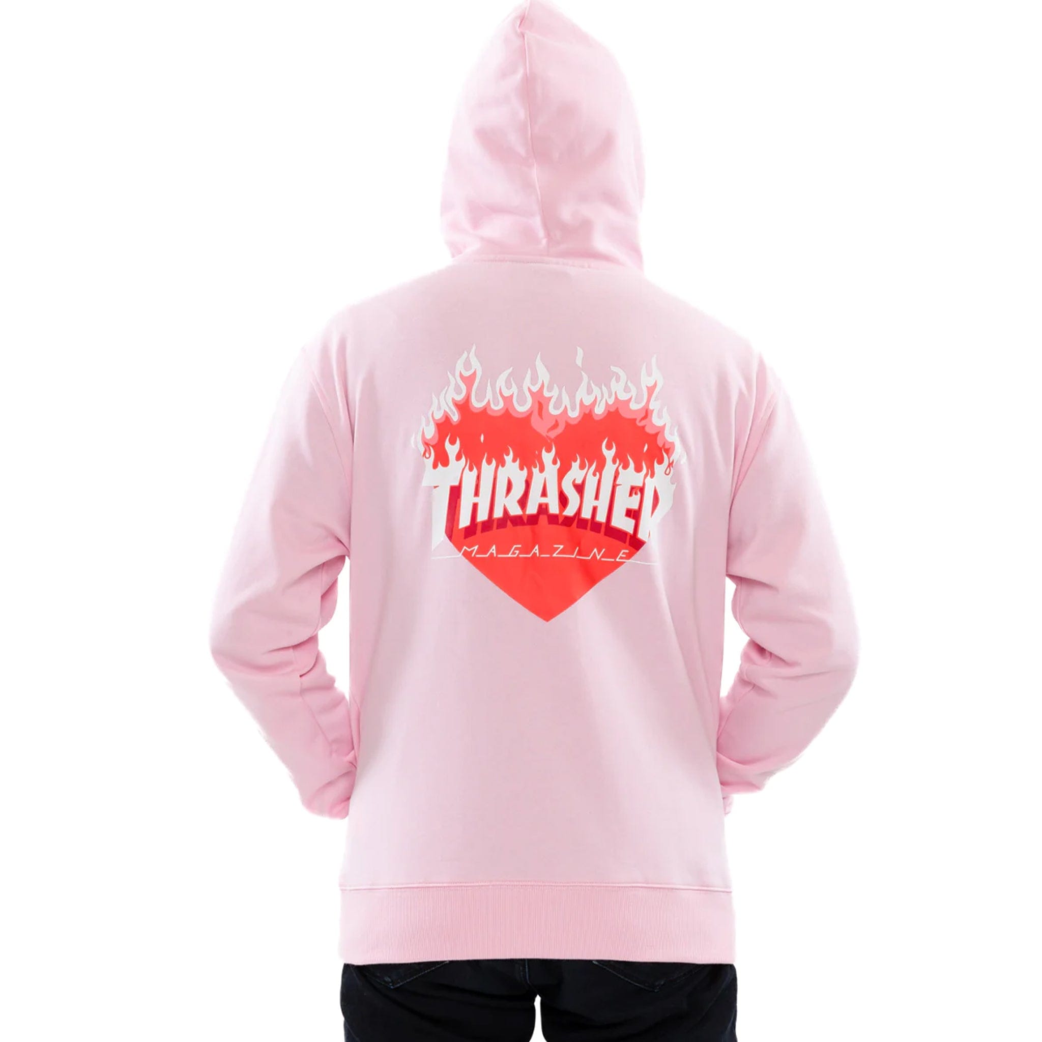 Thrasher FLAMING HEART HOODIE (Pink)