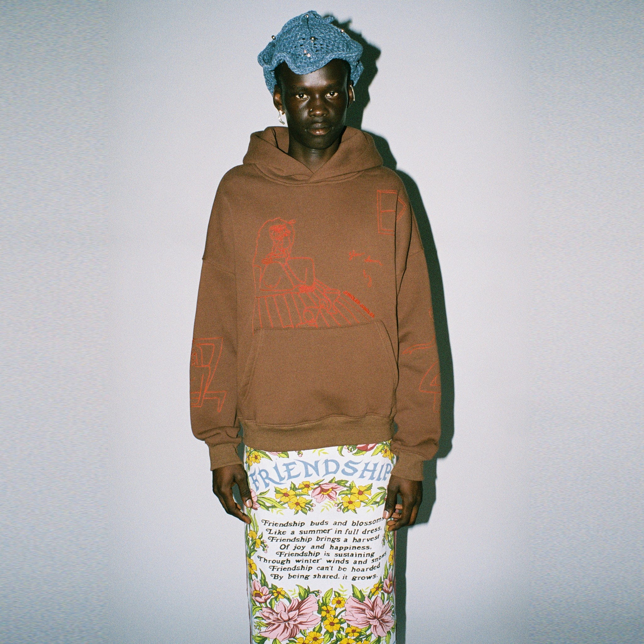 Jungles SLOW DOWN EMBROIDERED HOODIE