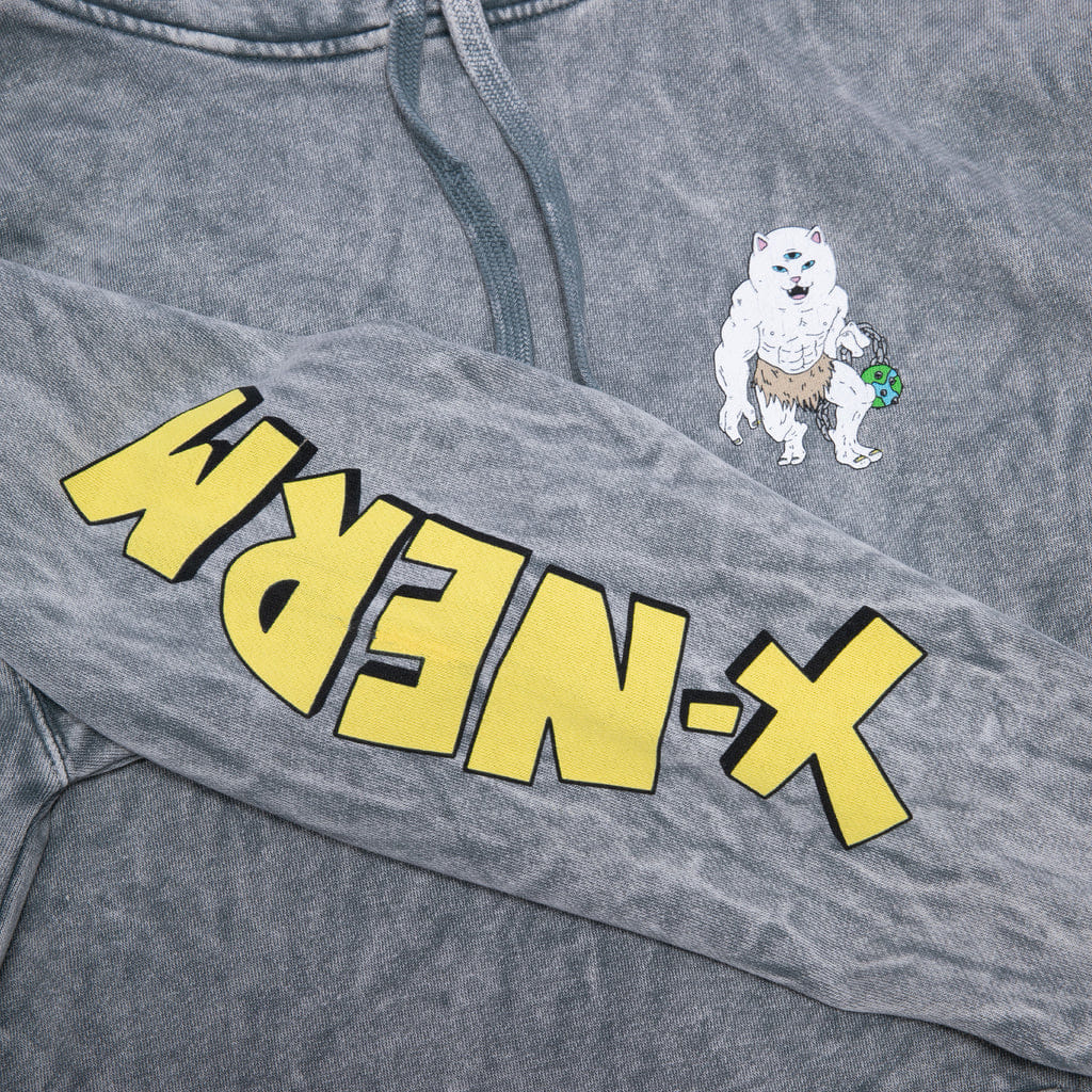 Ripndip X Nerm Hoodie (Charcoal Mineral Wash)