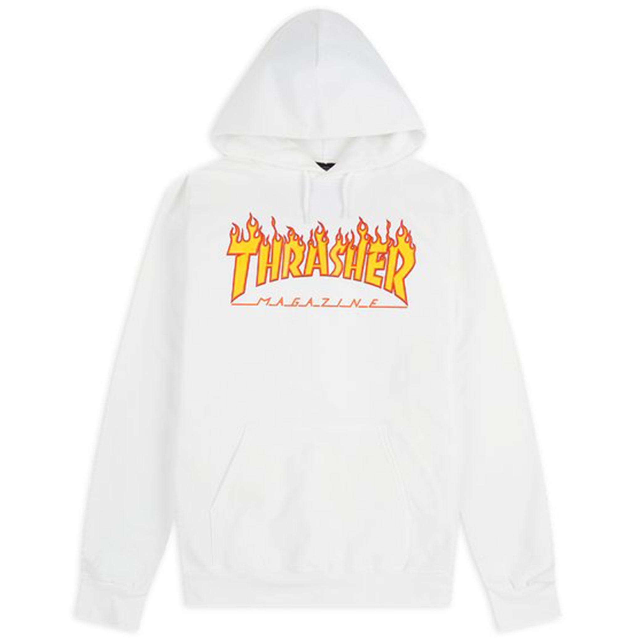 Thrasher Flame Logo Hoodie (White)