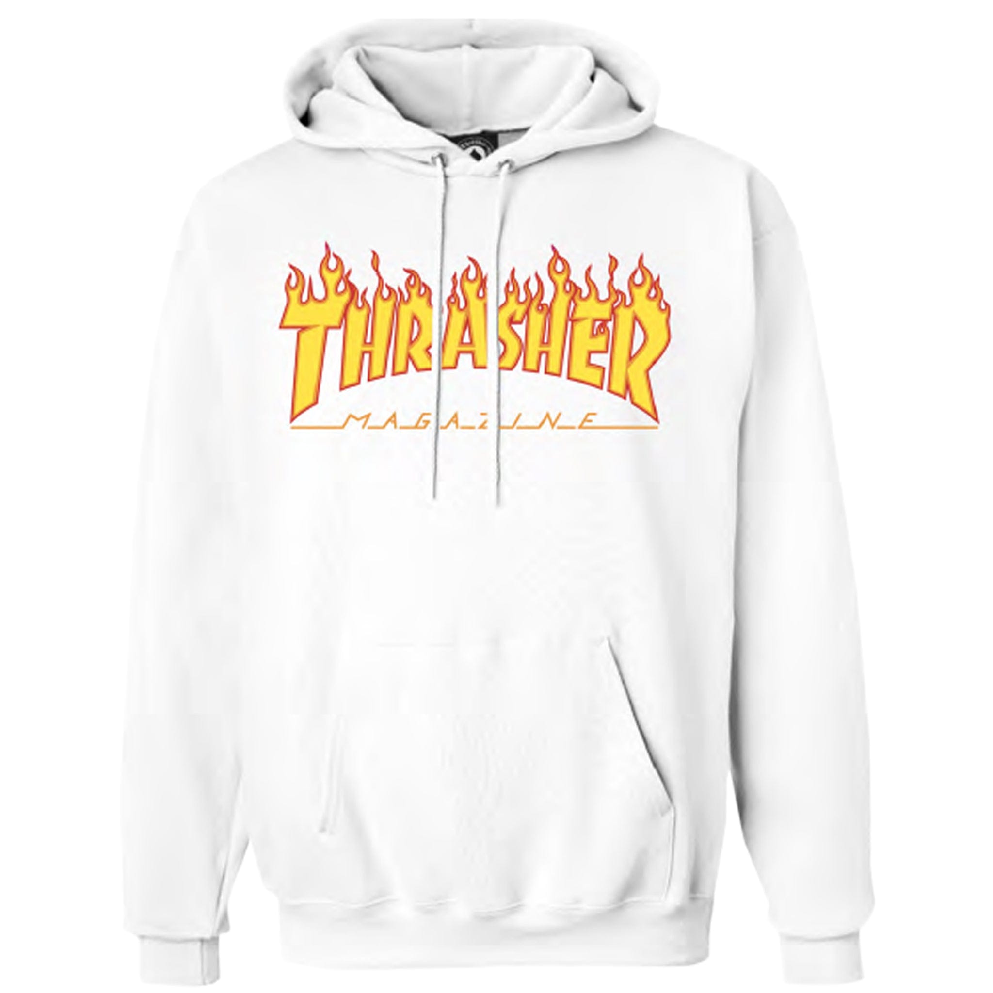 Thrasher Flame Logo Hoodie (White)