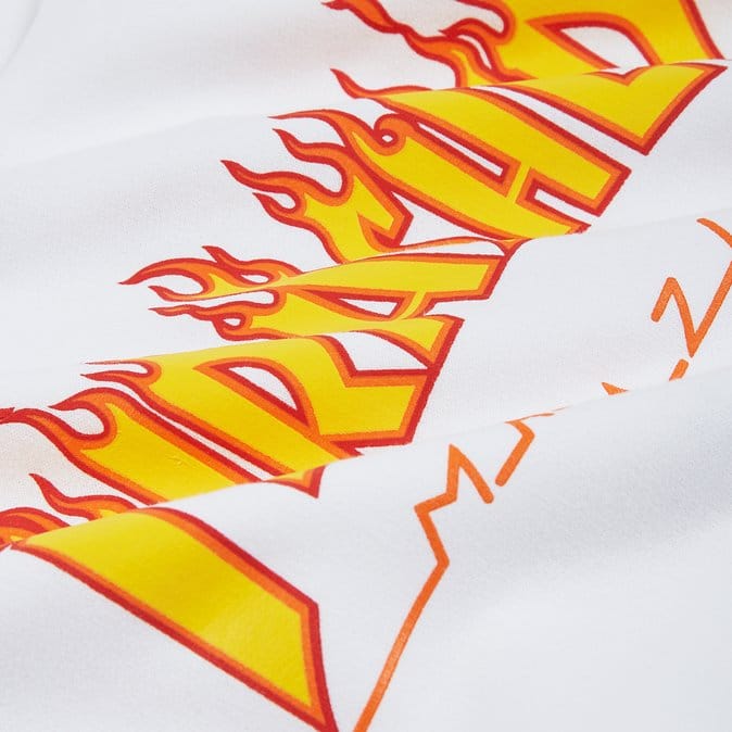 Thrasher Flame Logo Hoodie (White)