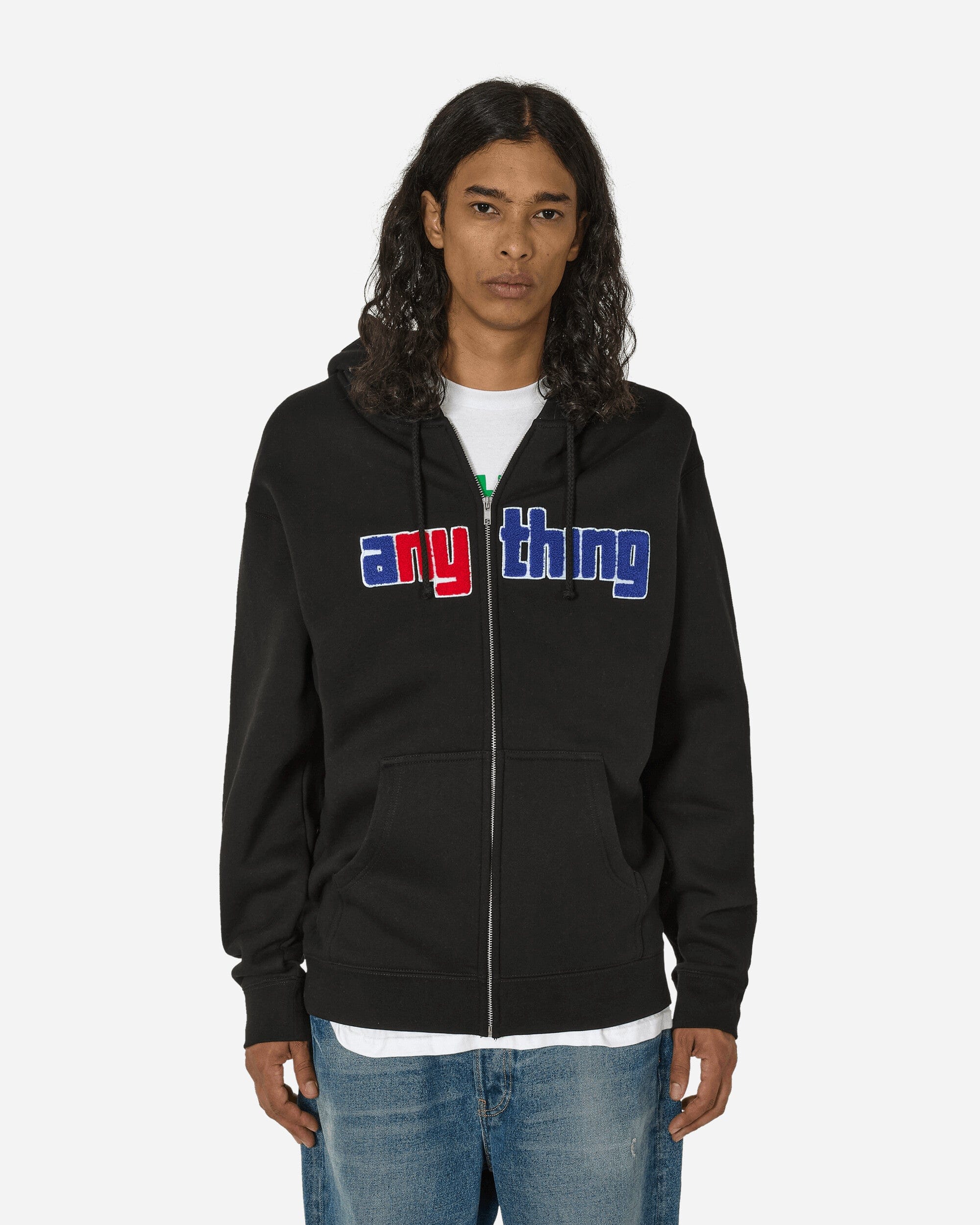 Anything Speedball Logo Zip - Up Hoodie Black