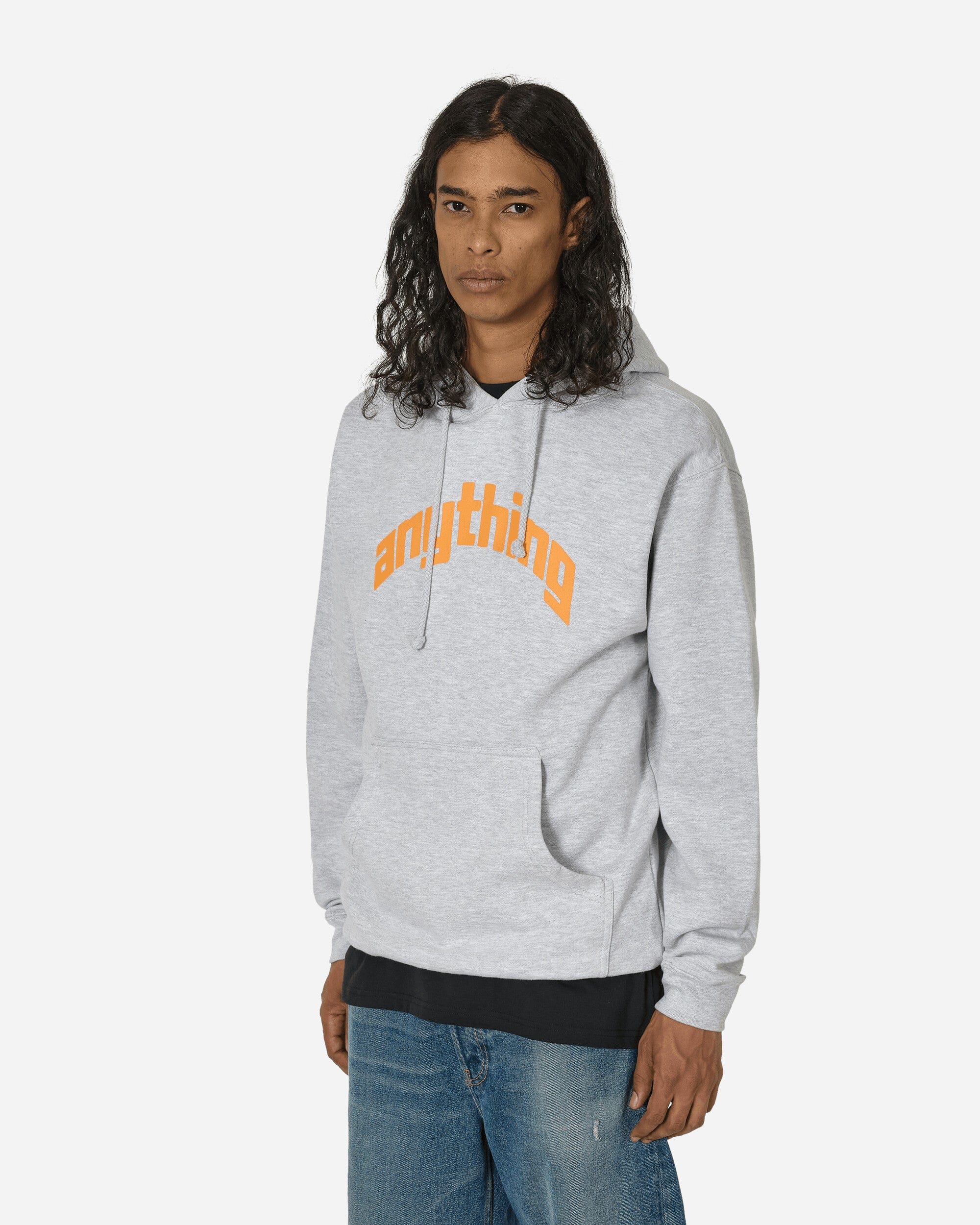 Anything Curved Logo Hoodie Heather Grey