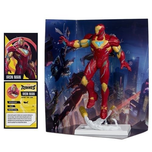 Mcfarlane Toys Marvel Rivals Iron Man 1:6 Scale Posed Figure with Scene and Comic