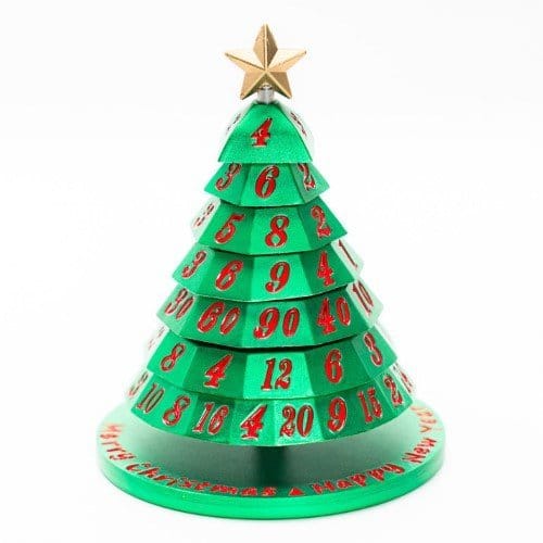 Hymgho Aluminum Christmas Tree 7 Dice Set - Choose a color