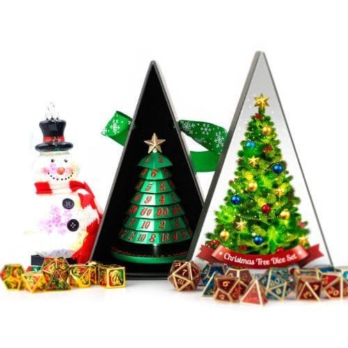 Hymgho Aluminum Christmas Tree 7 Dice Set - Choose a color
