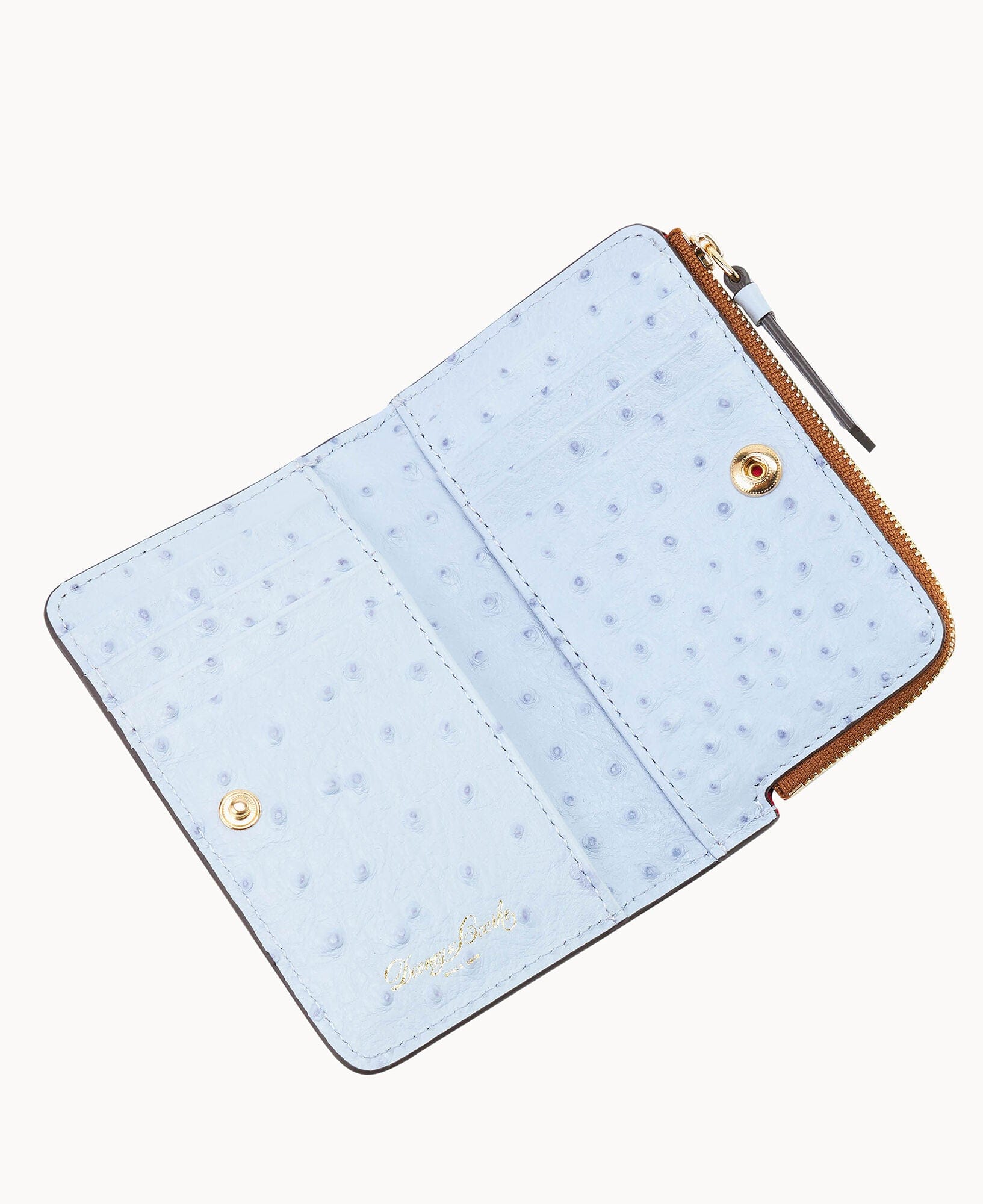 Dooney & Bourke Ostrich Zip Credit Card Wallet 14