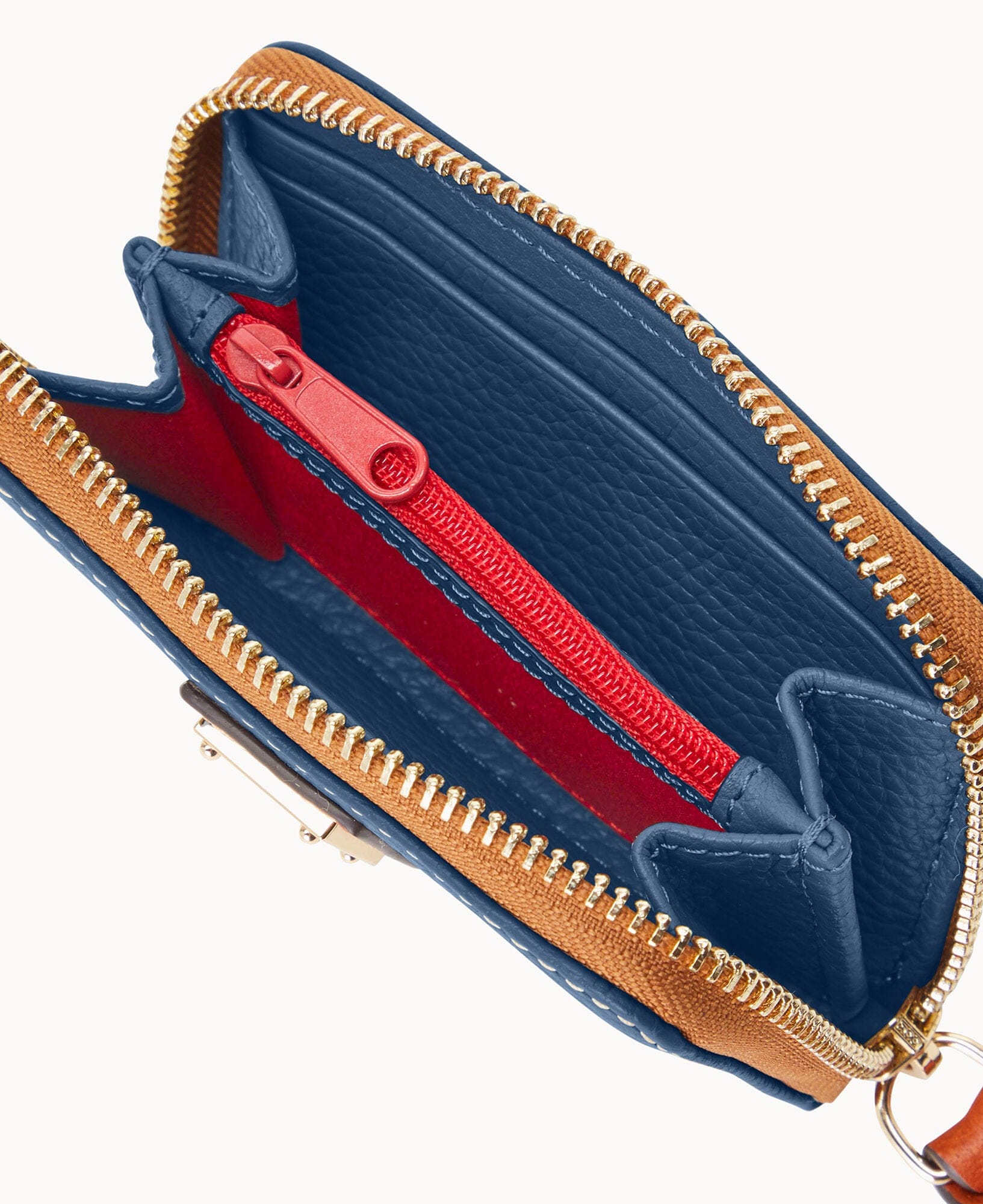 Dooney & Bourke Pebble Grain Large Zip Around Credit Card Case