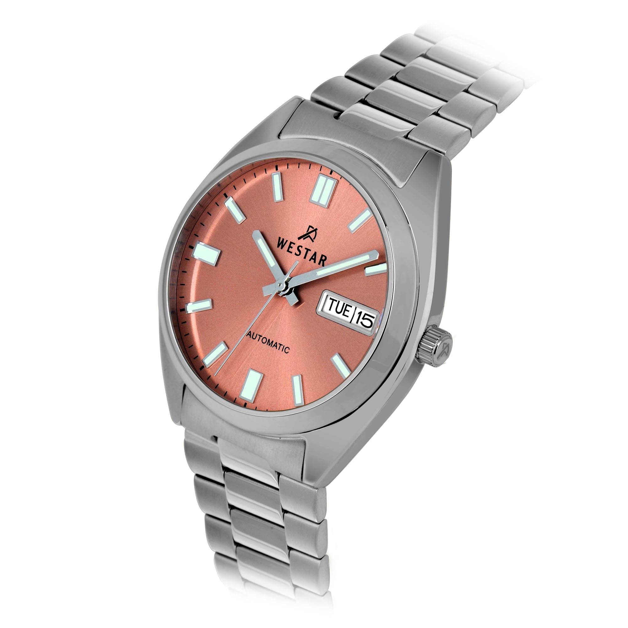 Westar Men's Automatic - Salmon Dial, Stainless Steel Bracelet Watch - 80017STN109