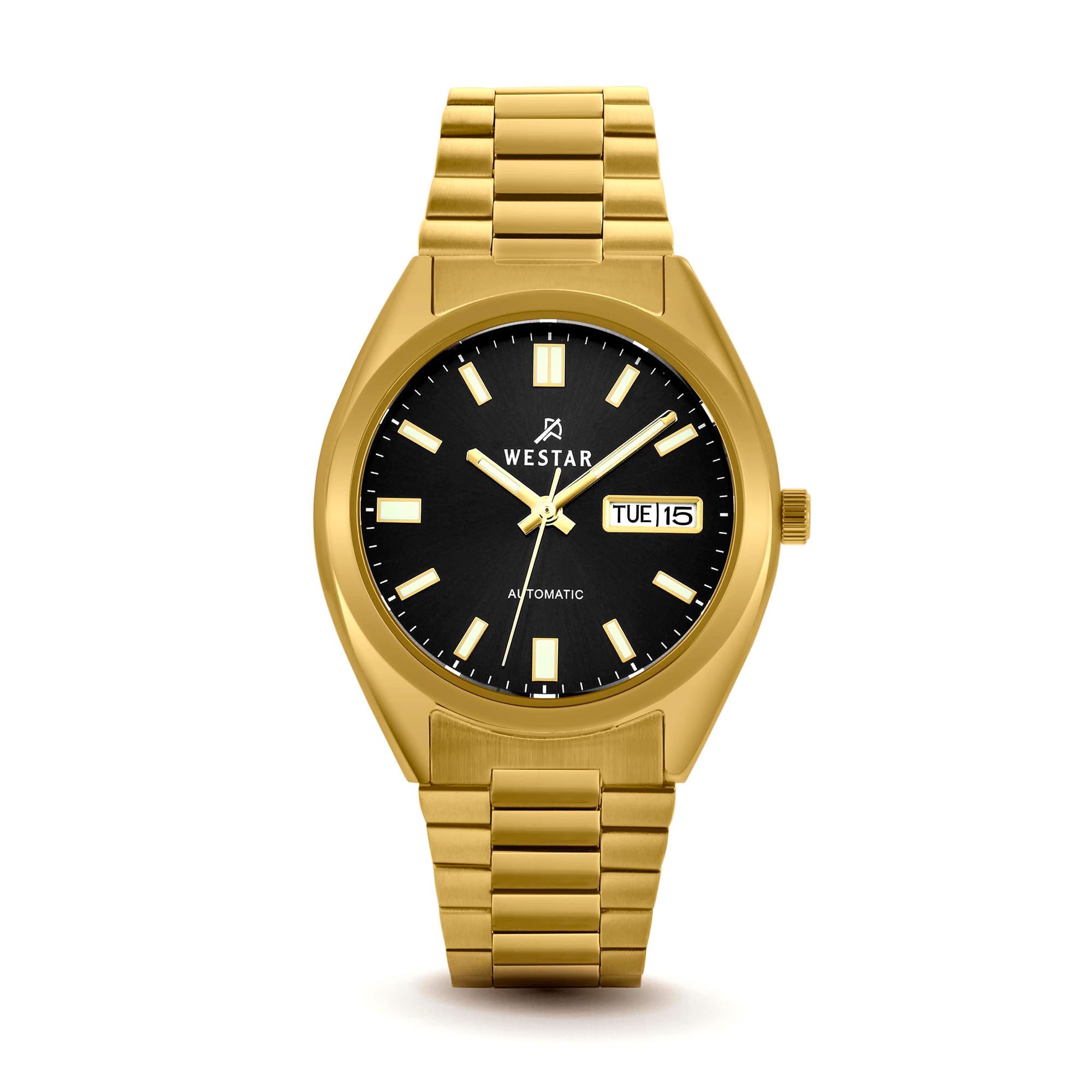 Westar Men's Automatic - Black Dial, Gold Bracelet Watch - 80017GPN103