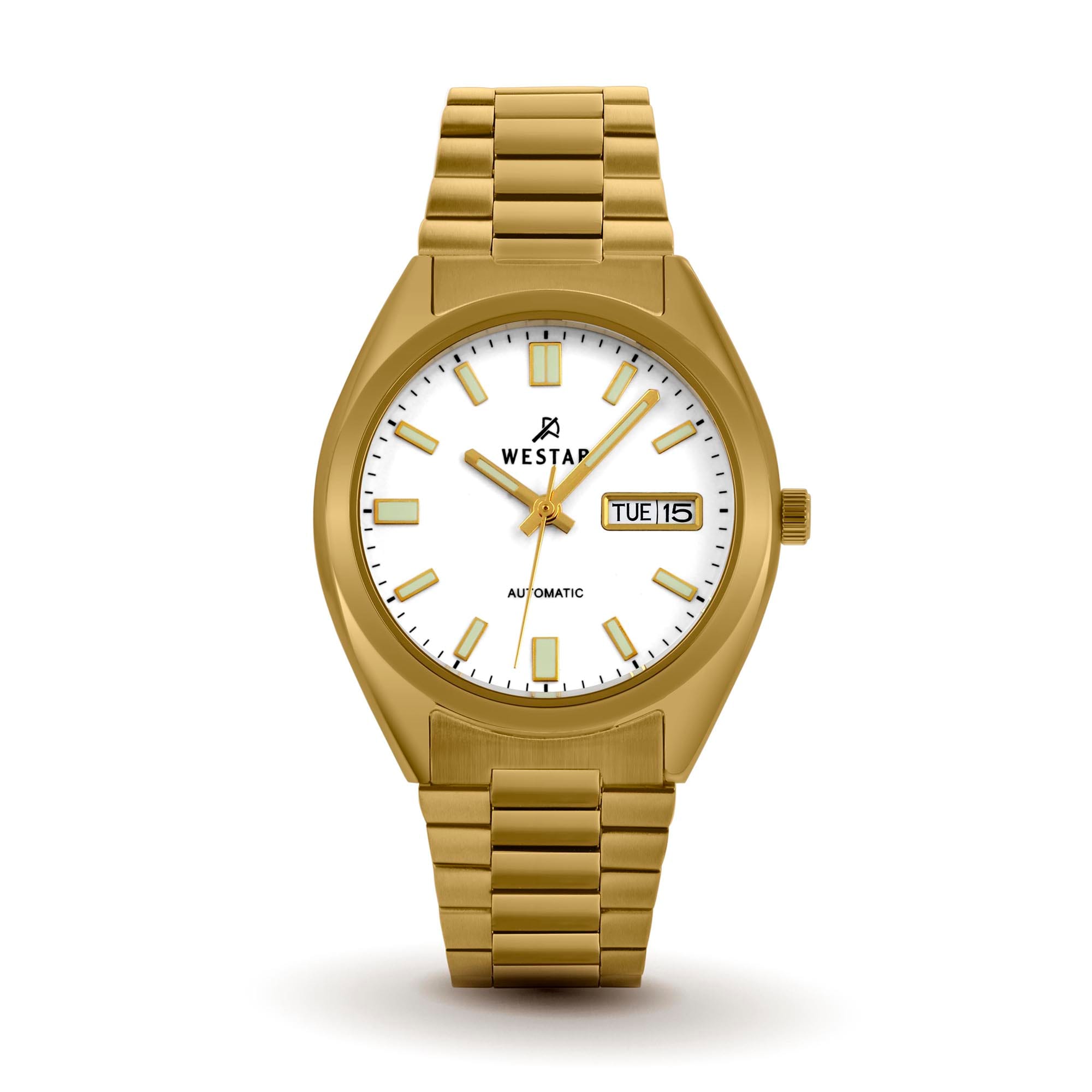 Westar Men's Automatic - White Dial, Gold Bracelet Watch - 80017GPN101