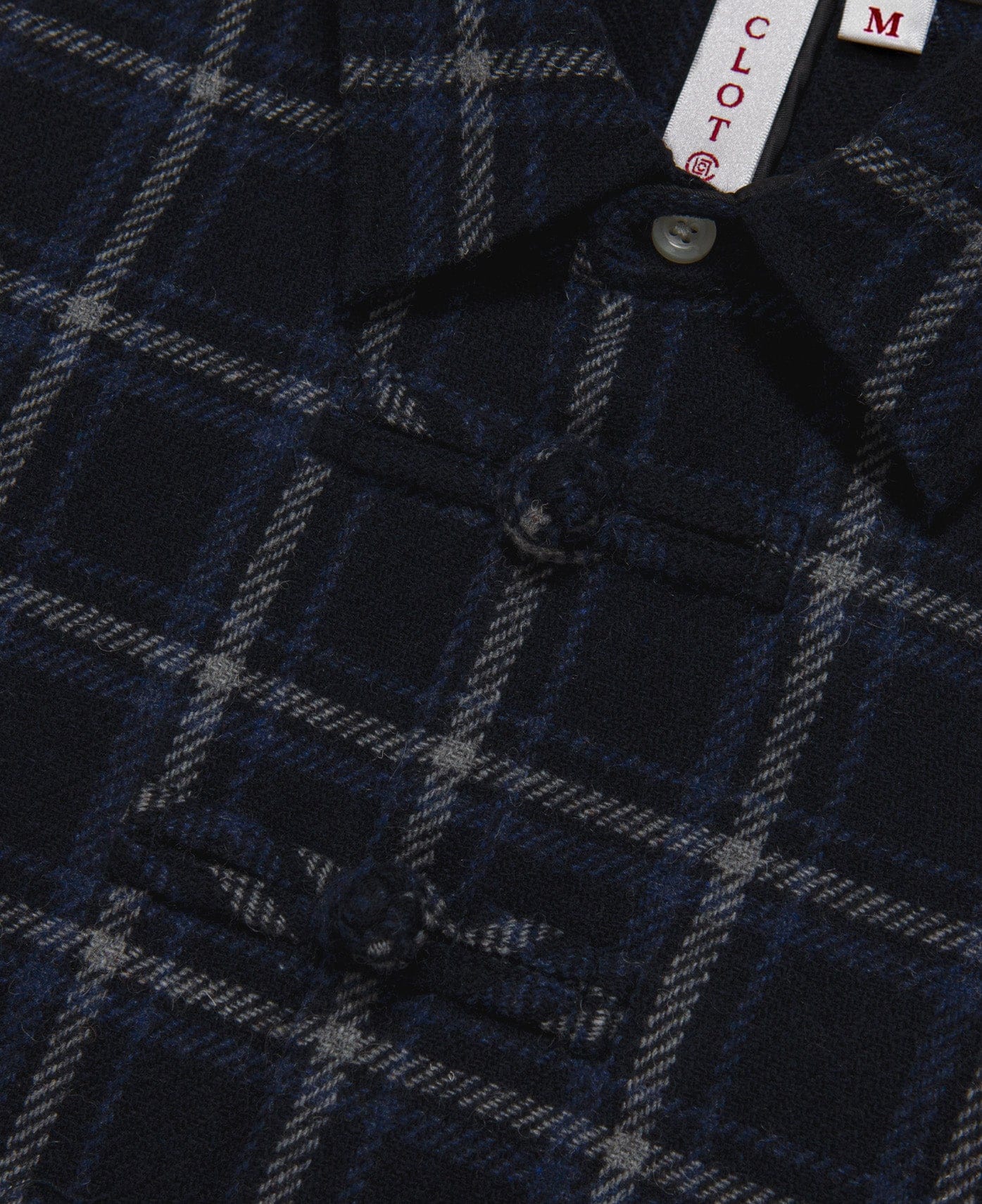 CLOT Kids Checked Chinese Jacket (Navy)