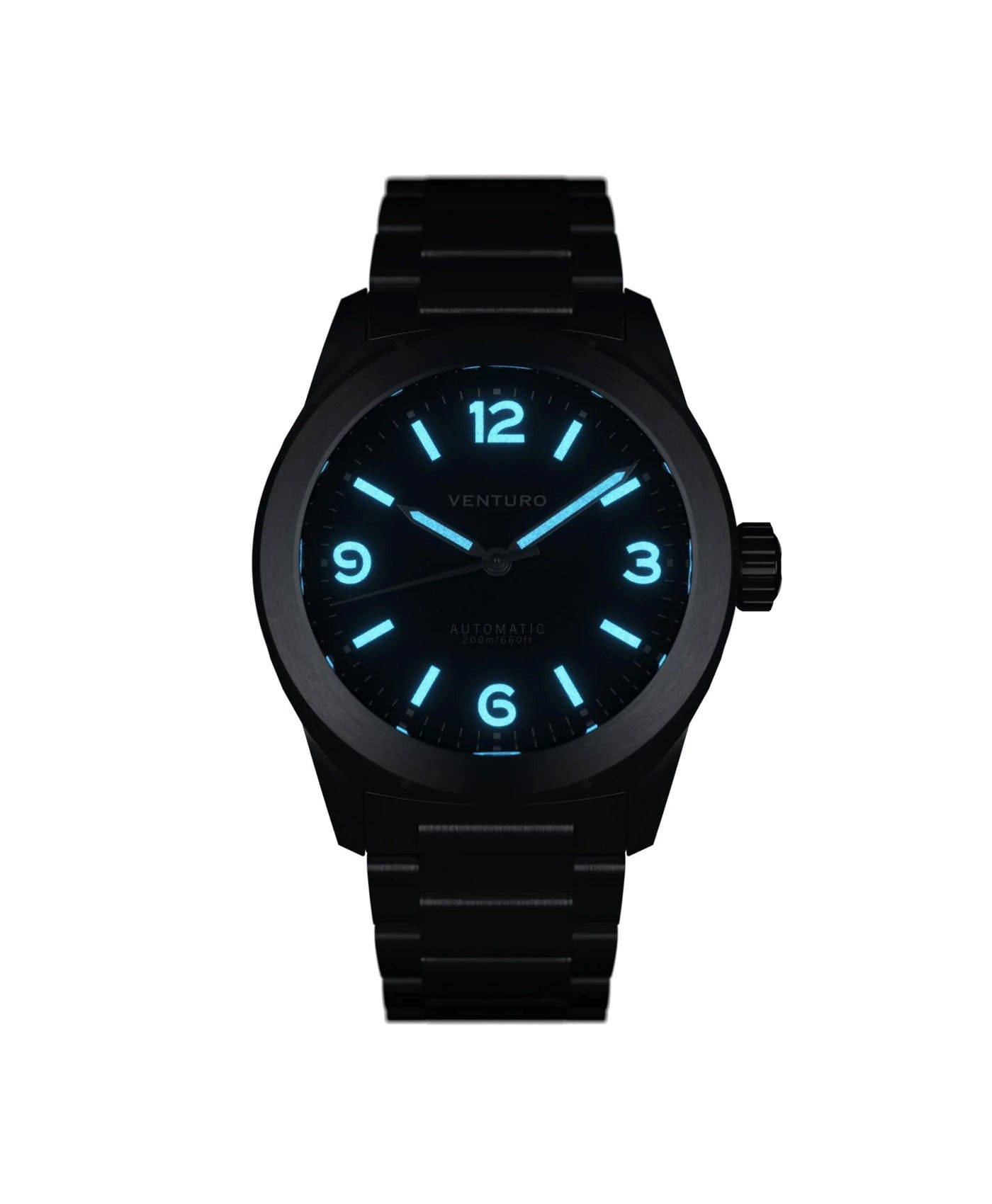 Watchbandit Venturo - Field Watch 3 - Grey - Steel Bracelet & Rubber Strap
