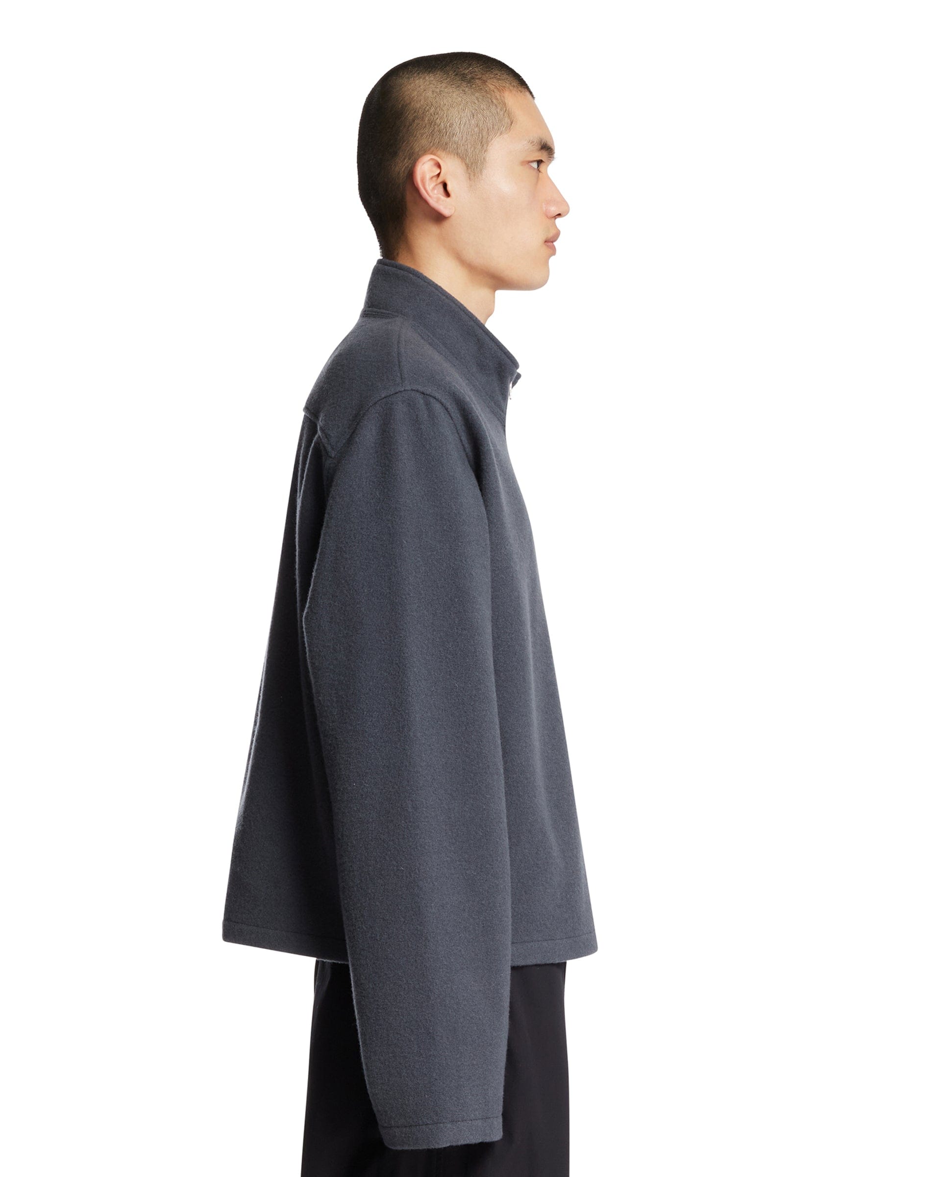 RIER Maglione In Pile Di Lana Grigio