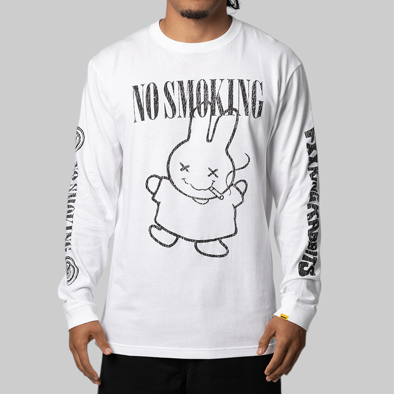 FR2 No Smoking Rabbit Long Sleeve - White