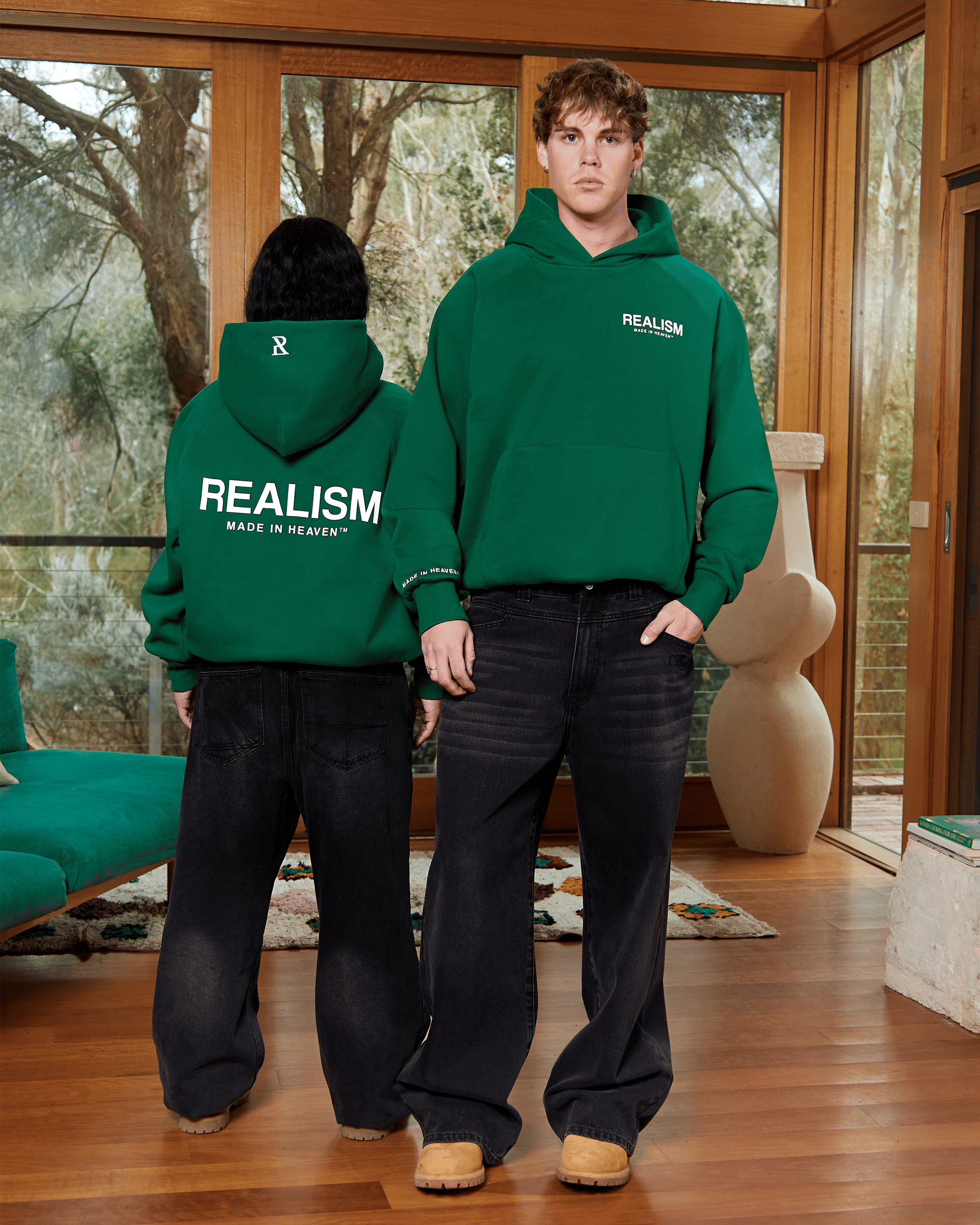 Realism SSS REALISM HEAVEN LOGO HOODIE PINE GREEN