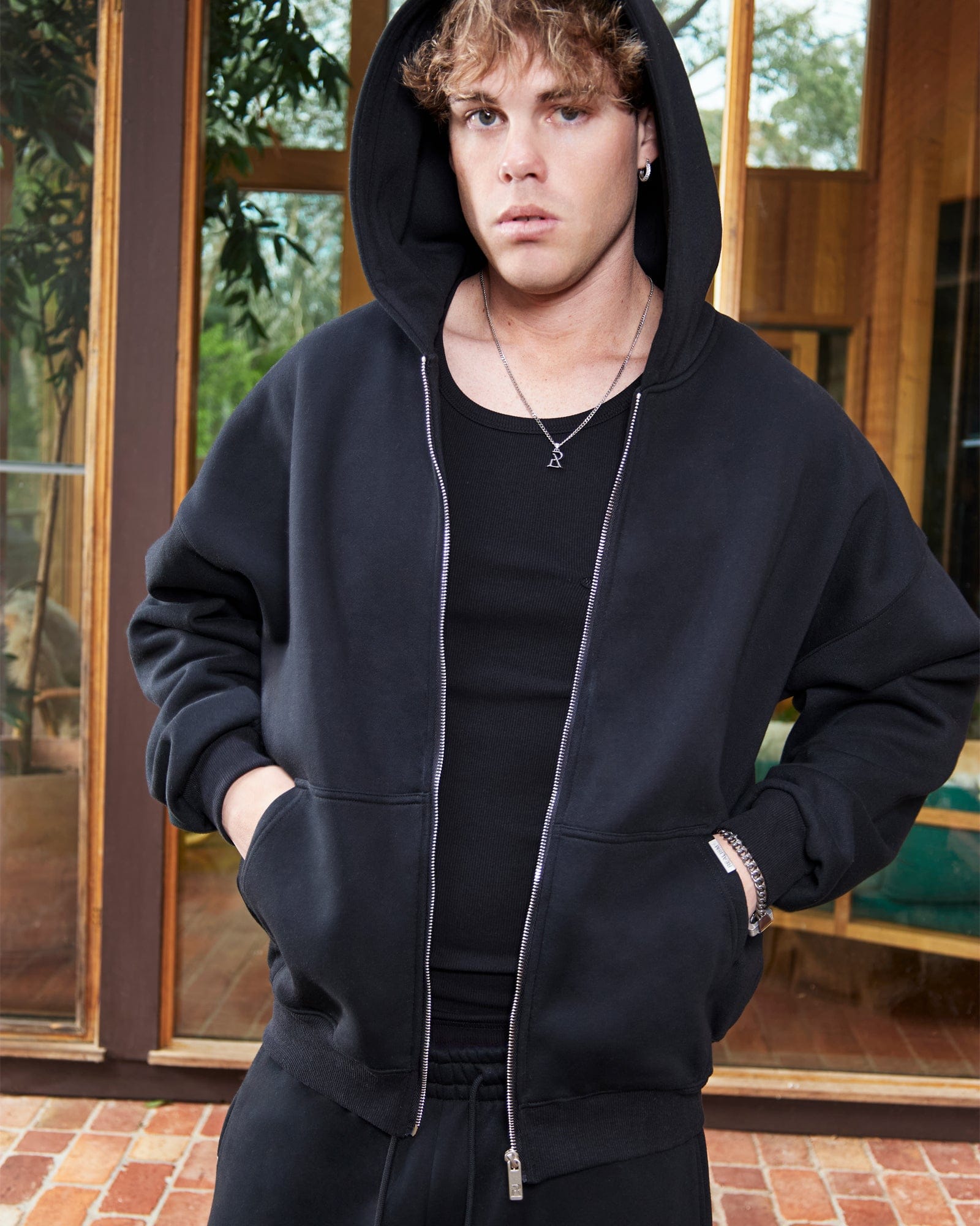 Realism SSS REALISM CORE BASICS ZIP HOODIE BLACK