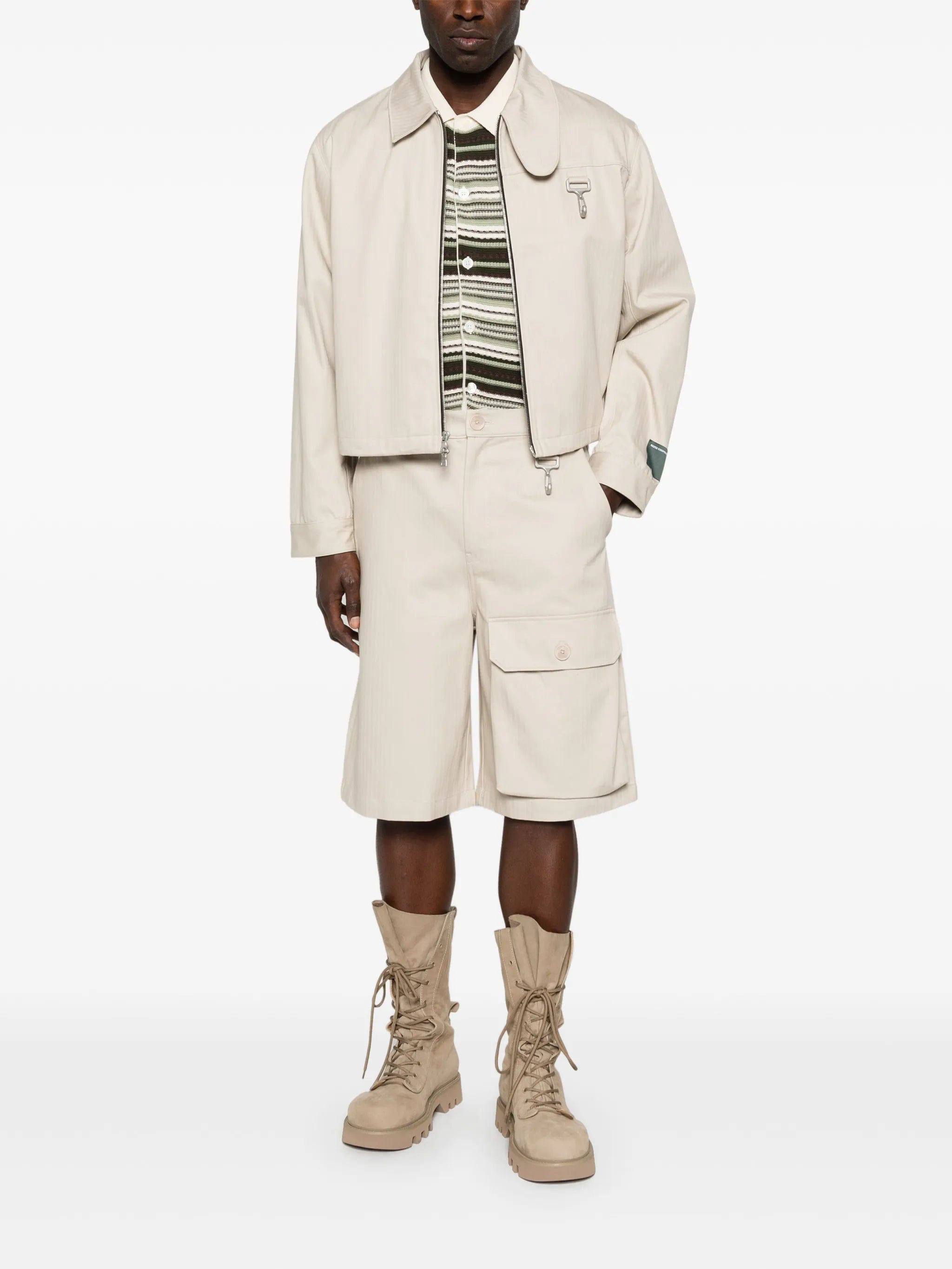 Reese Cooper herringbone zip - up jacket