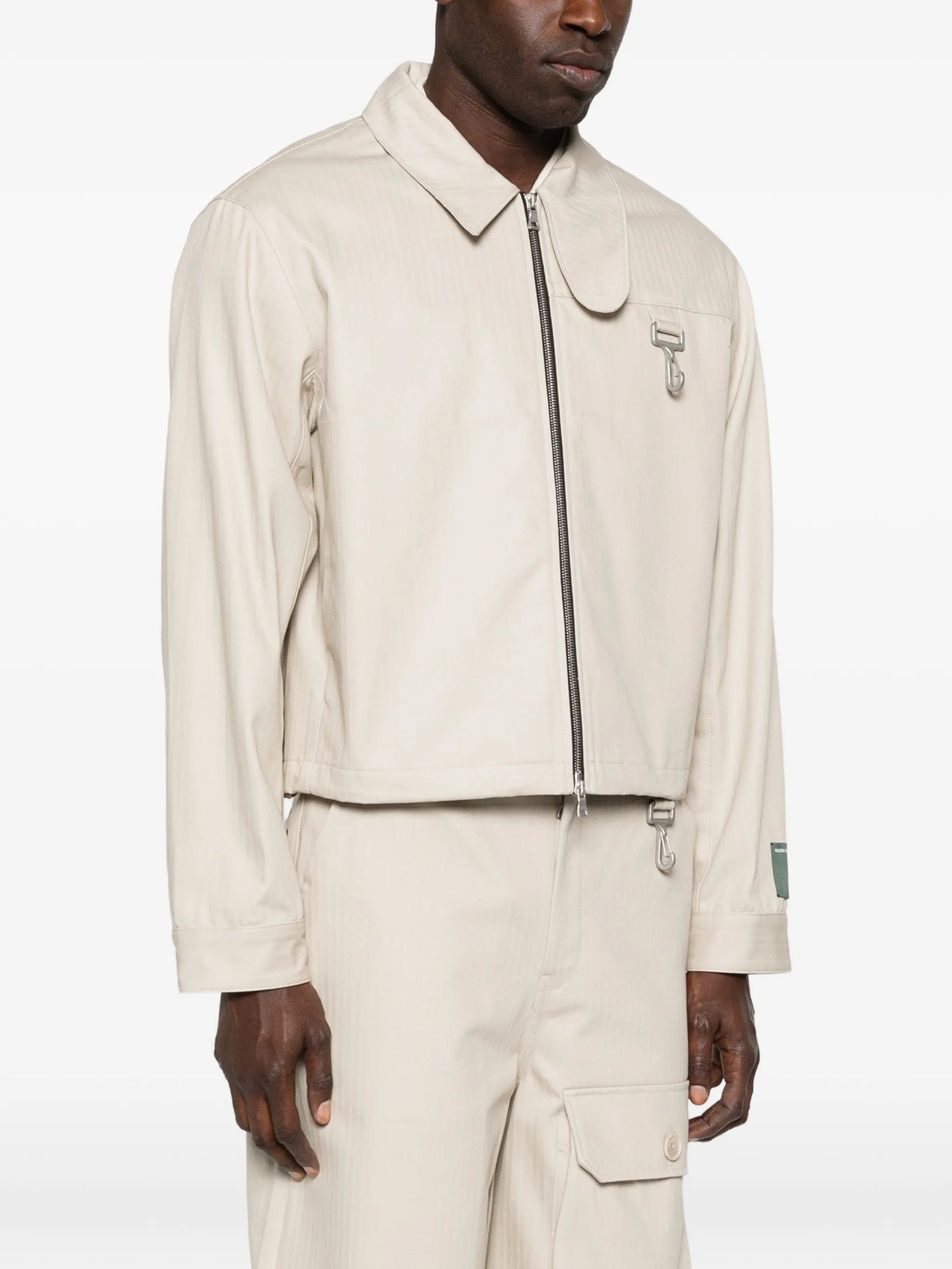 Reese Cooper herringbone zip - up jacket