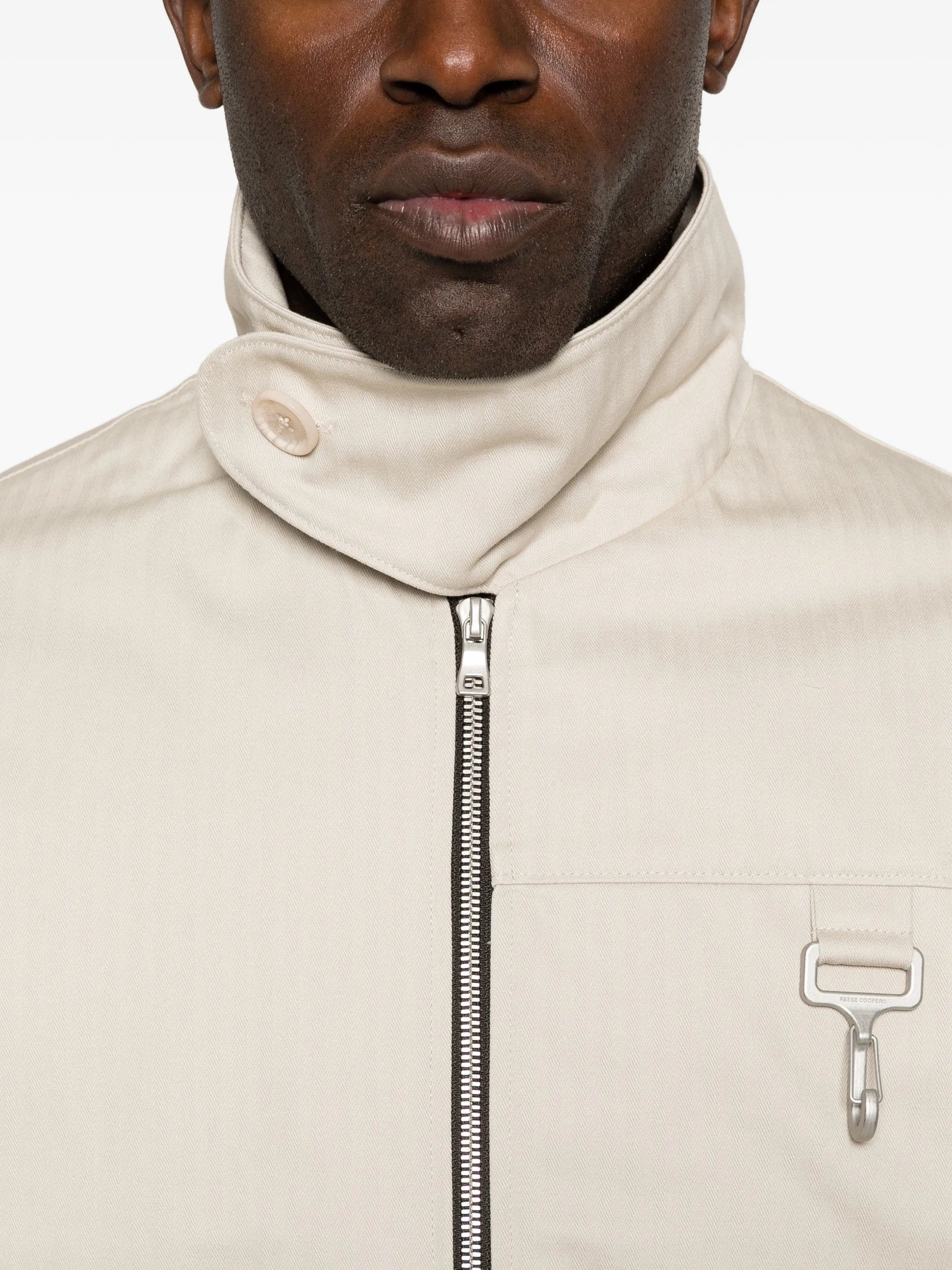 Reese Cooper herringbone zip - up jacket