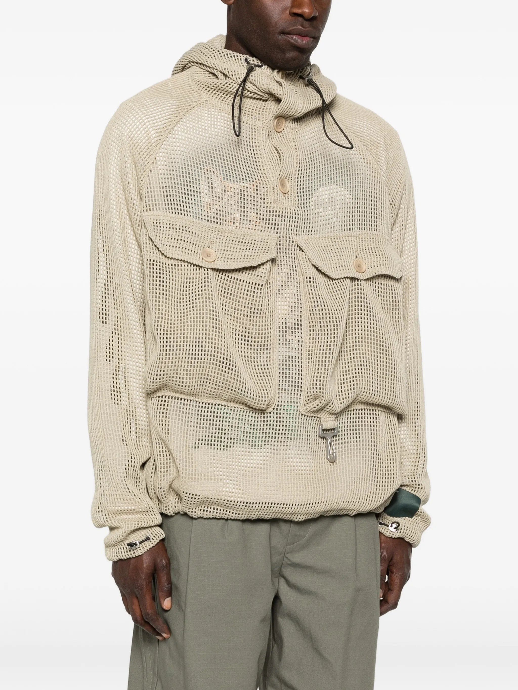 Reese Cooper crochet hooded jacket