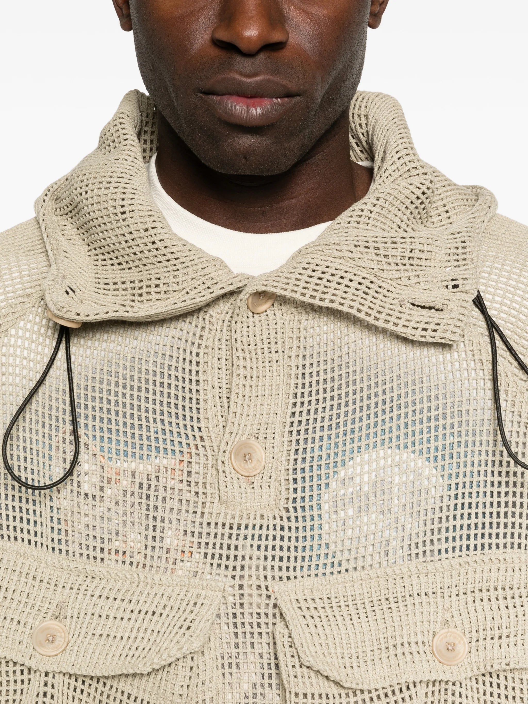Reese Cooper crochet hooded jacket