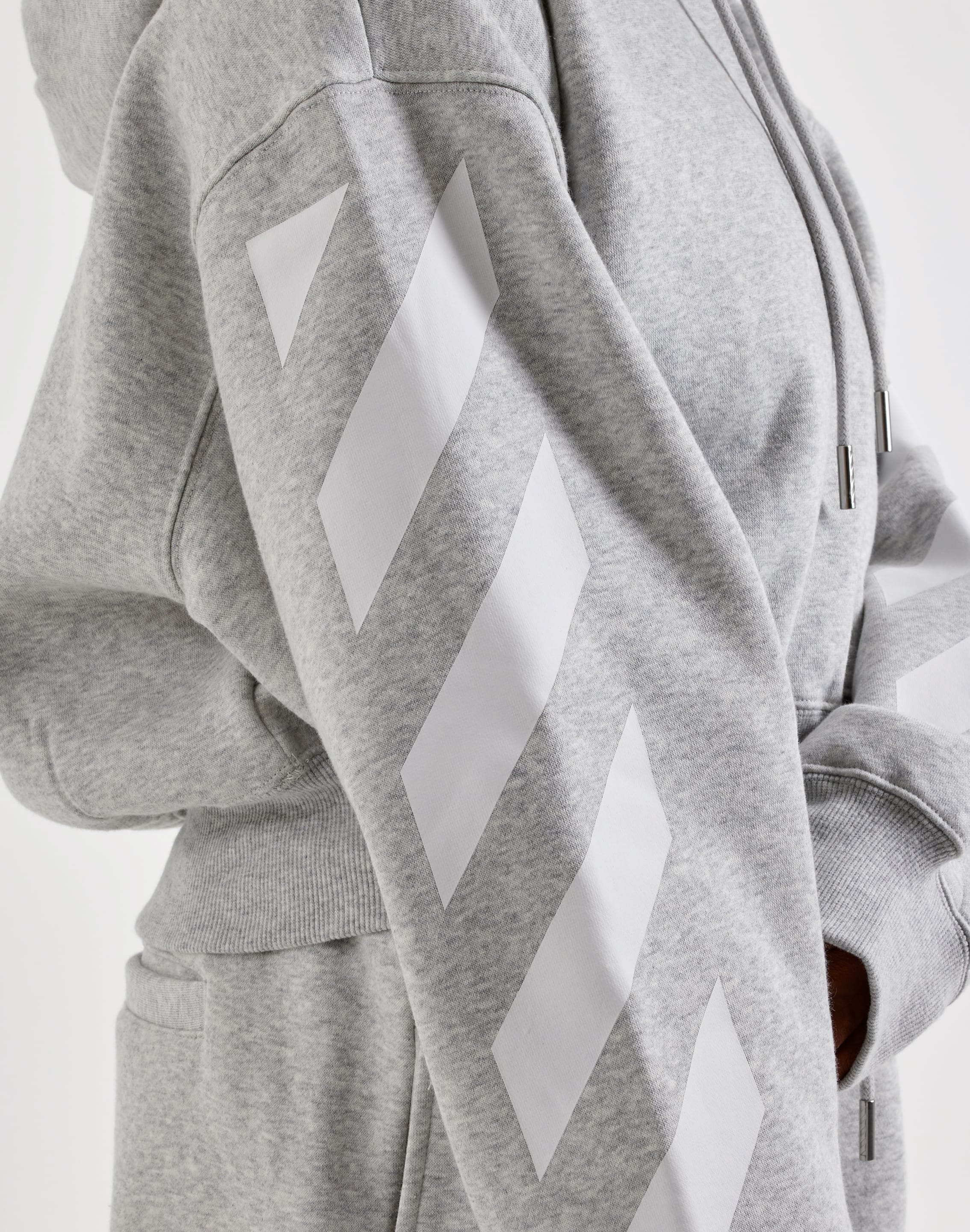 Off - White L/AB Cropped Fleece Hoodie