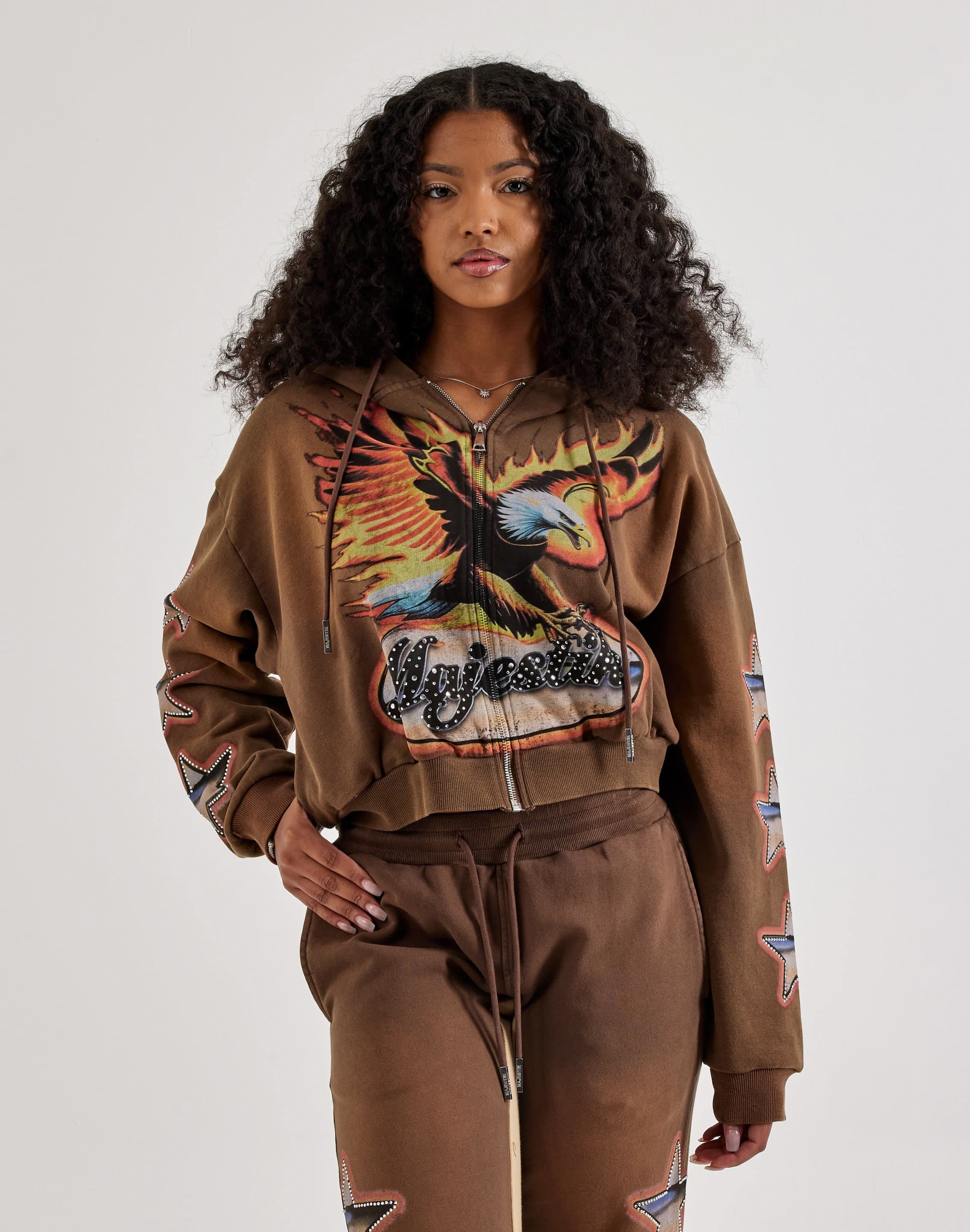 Majestik French Terry Star Hoodie