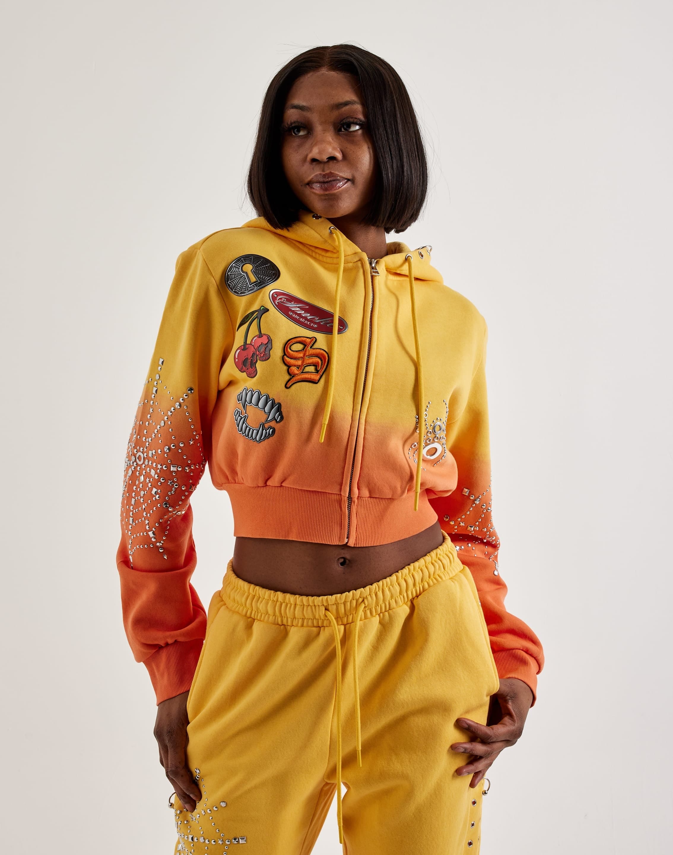 Smoke Rise Full - Zip Dip - Dye Fleece Hoodie