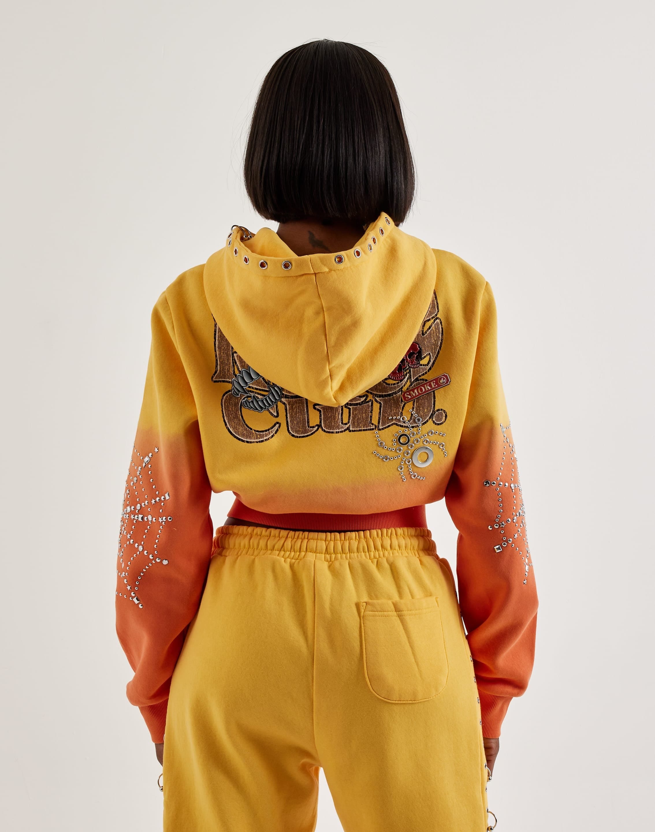 Smoke Rise Full - Zip Dip - Dye Fleece Hoodie