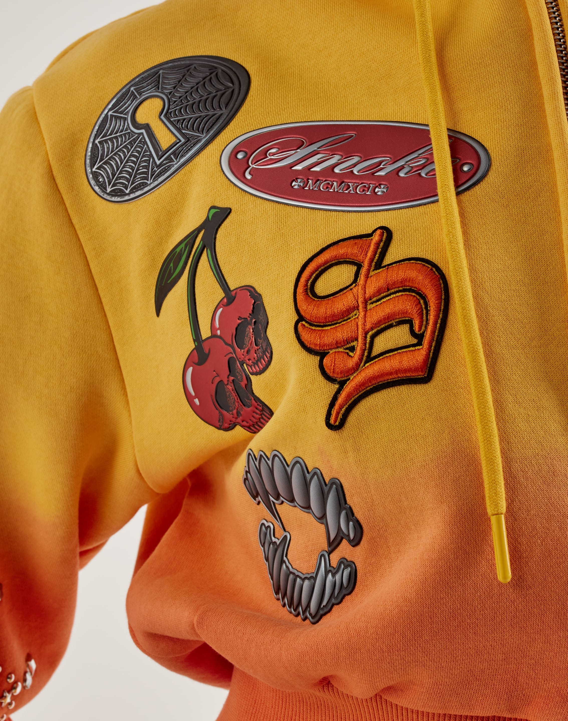 Smoke Rise Full - Zip Dip - Dye Fleece Hoodie