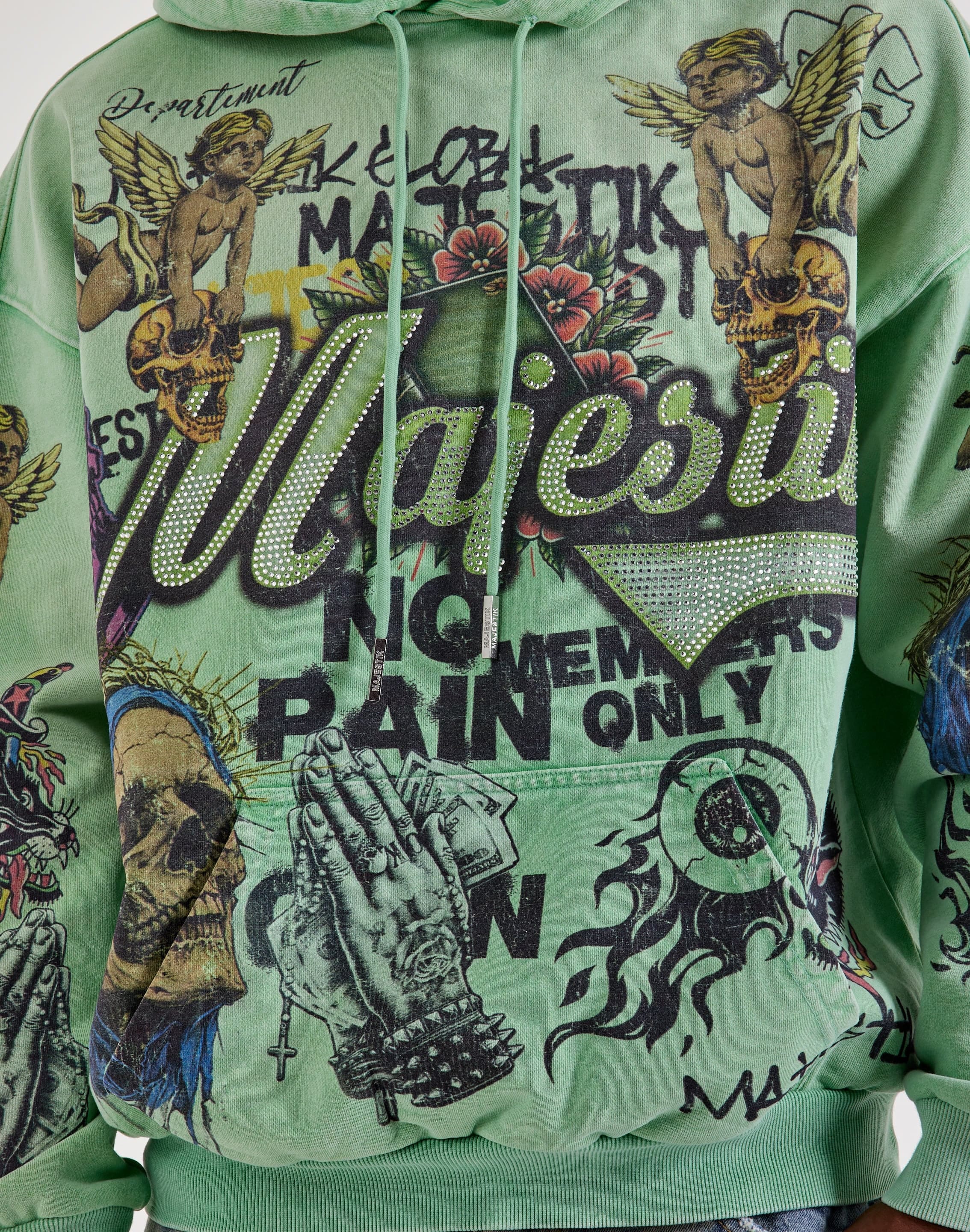 Majestik No Pain All - Over Graphic Hoodie