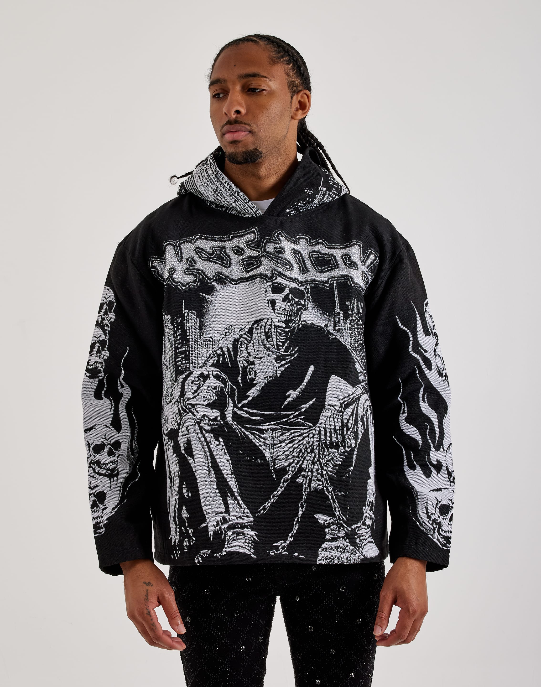 Majestik Skull Tapestry Hoodie