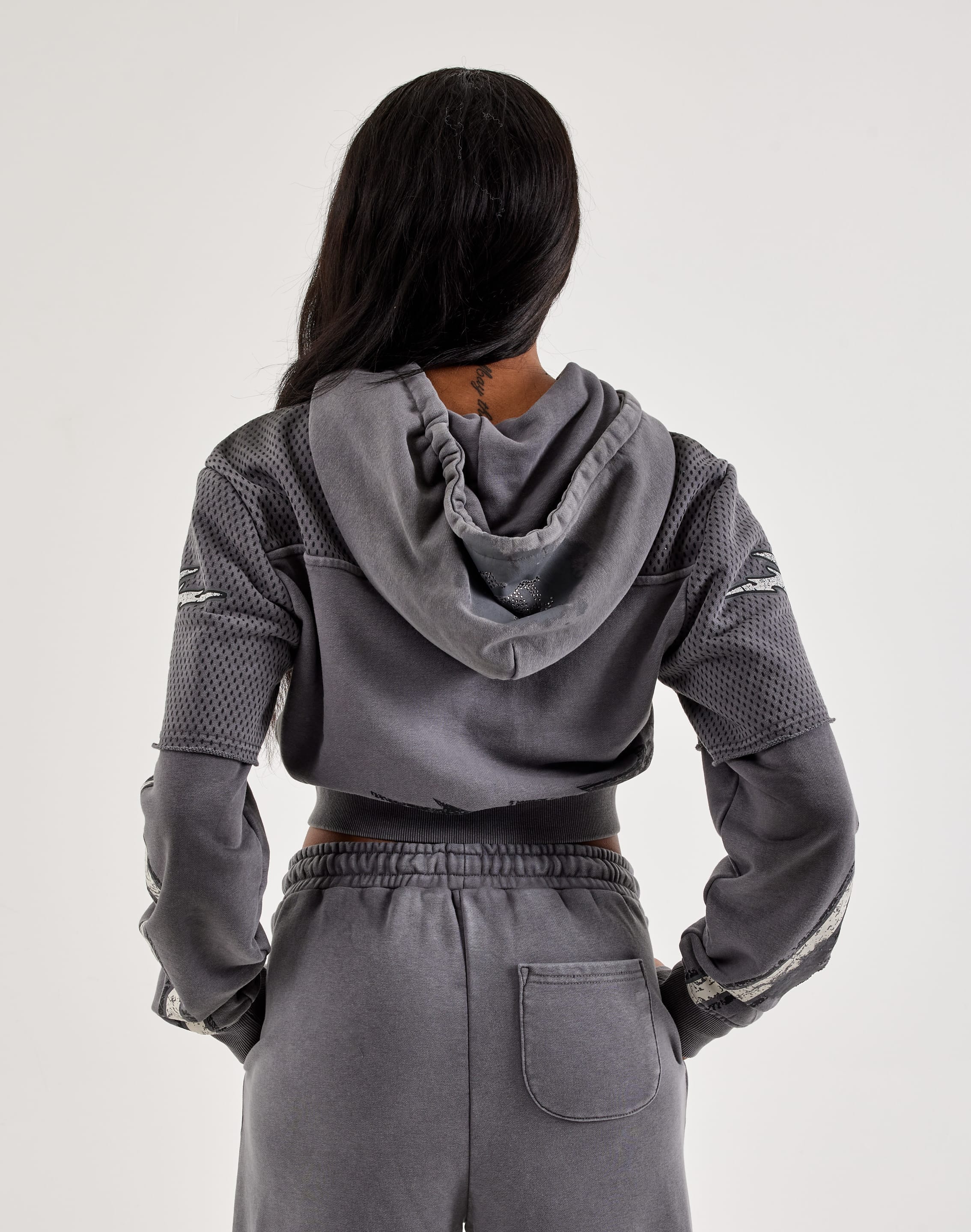 Smoke Rise Cropped Full - Zip Fleece Hoodie