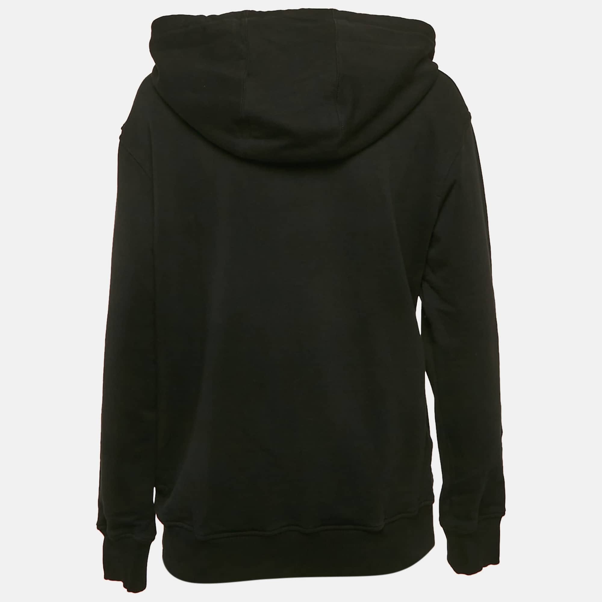 Versus Versace x Zayn Black Printed Cotton Knit Hoodie