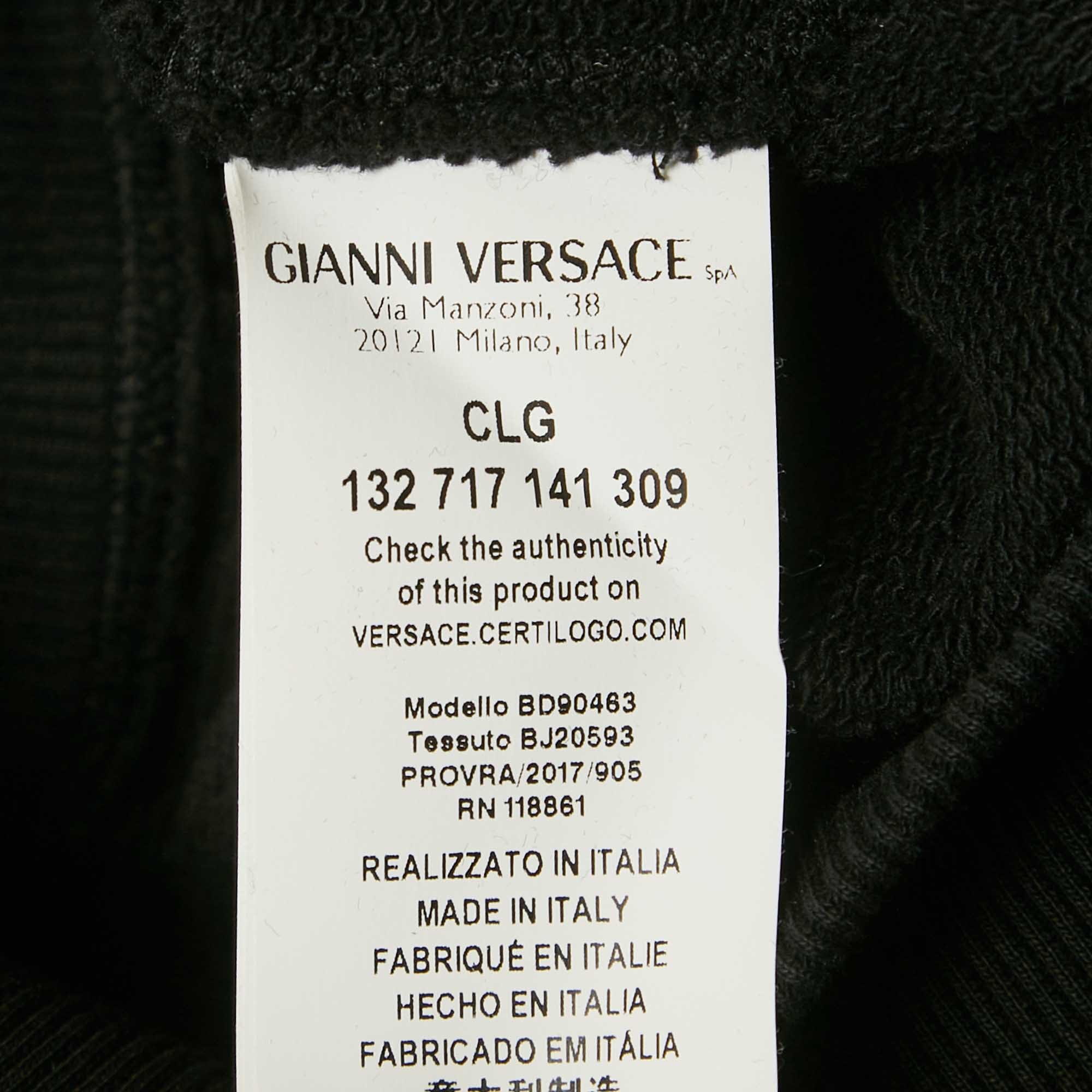 Versus Versace x Zayn Black Printed Cotton Knit Hoodie