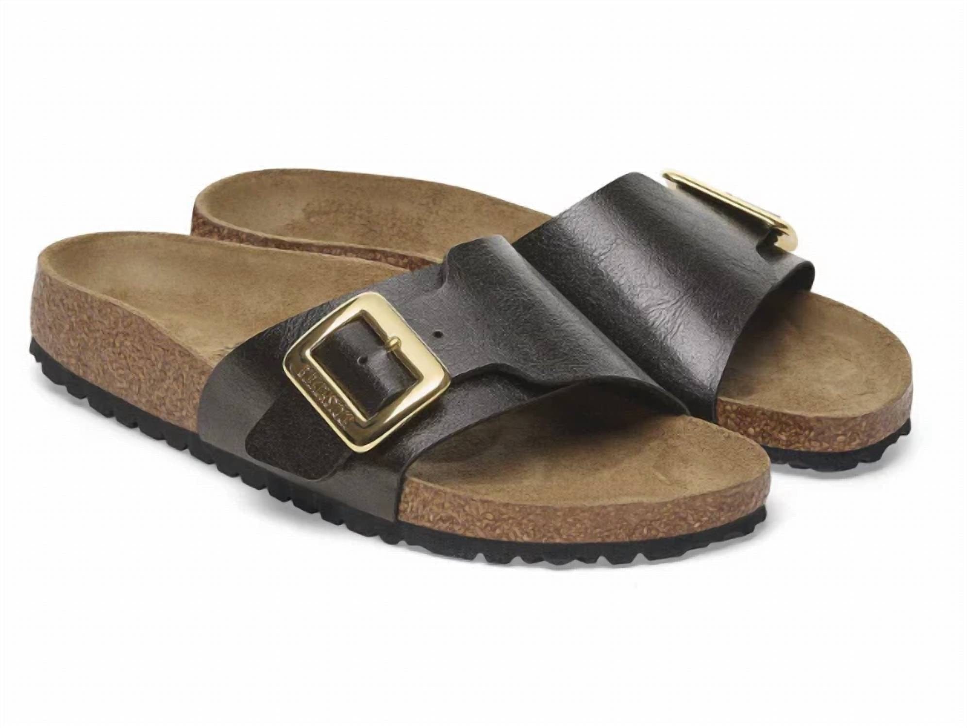 Luxe Women's Catalina Luxe Buckle Sandals In Graceful Licorice