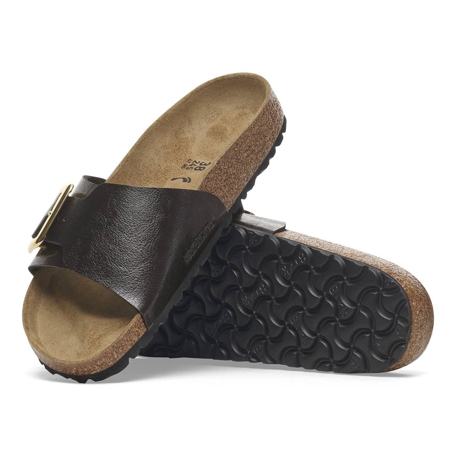 Luxe Women's Catalina Luxe Buckle Sandals In Graceful Licorice
