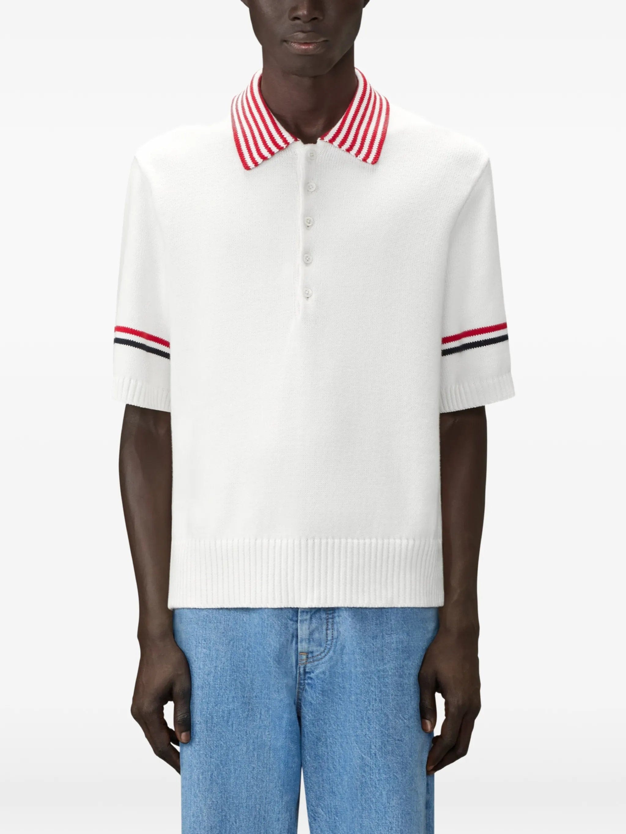 Thom Browne RWB Armband sailboat polo shirt