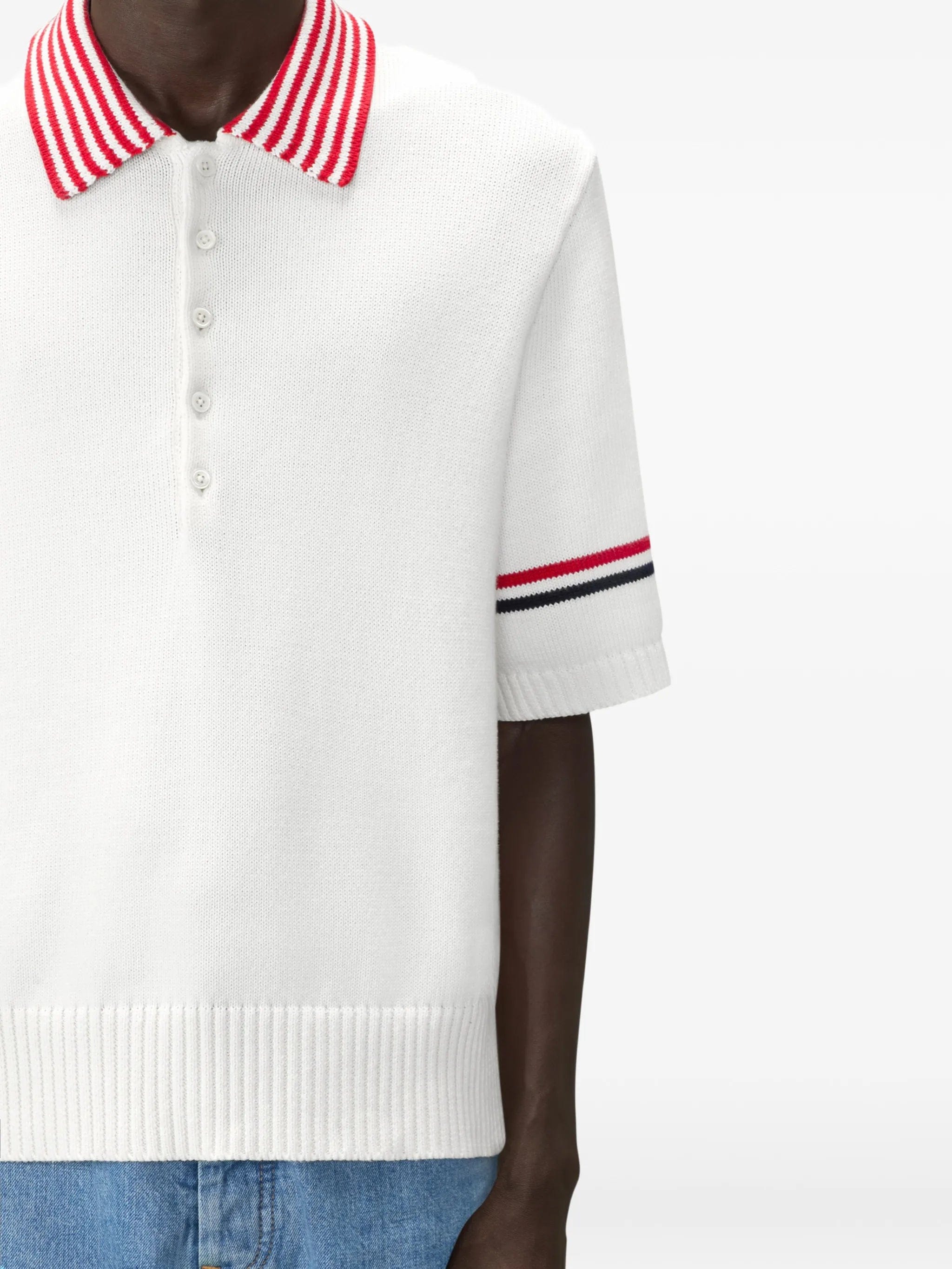 Thom Browne RWB Armband sailboat polo shirt