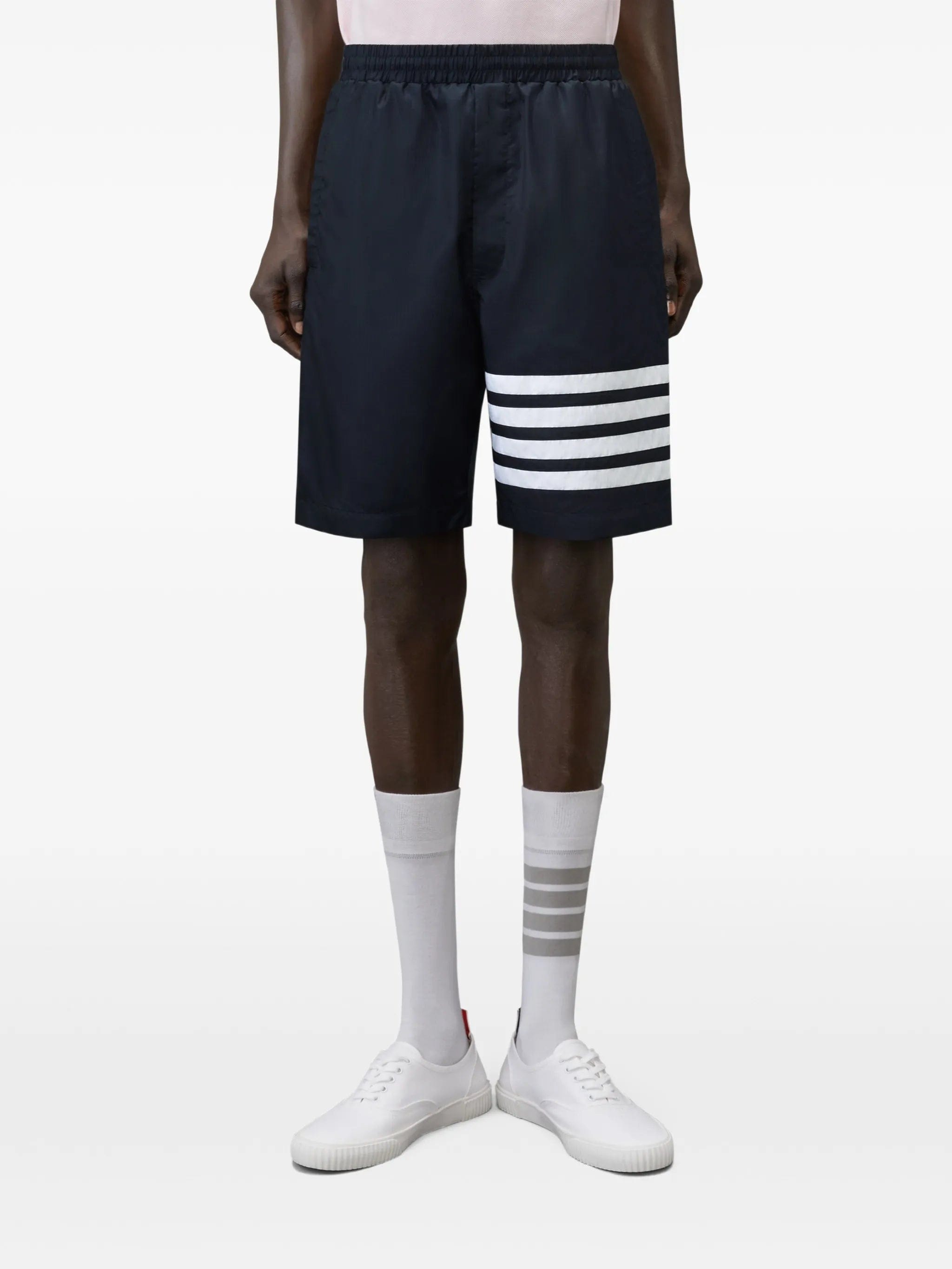 Thom Browne ripstop 4 - Bar track shorts