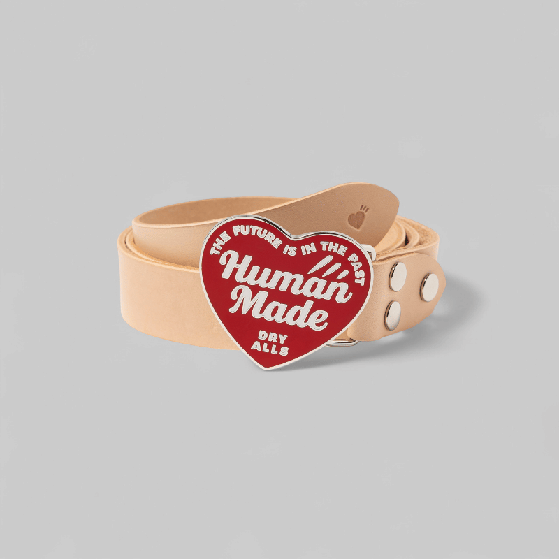 Human Made Heart Leather Belt - Red