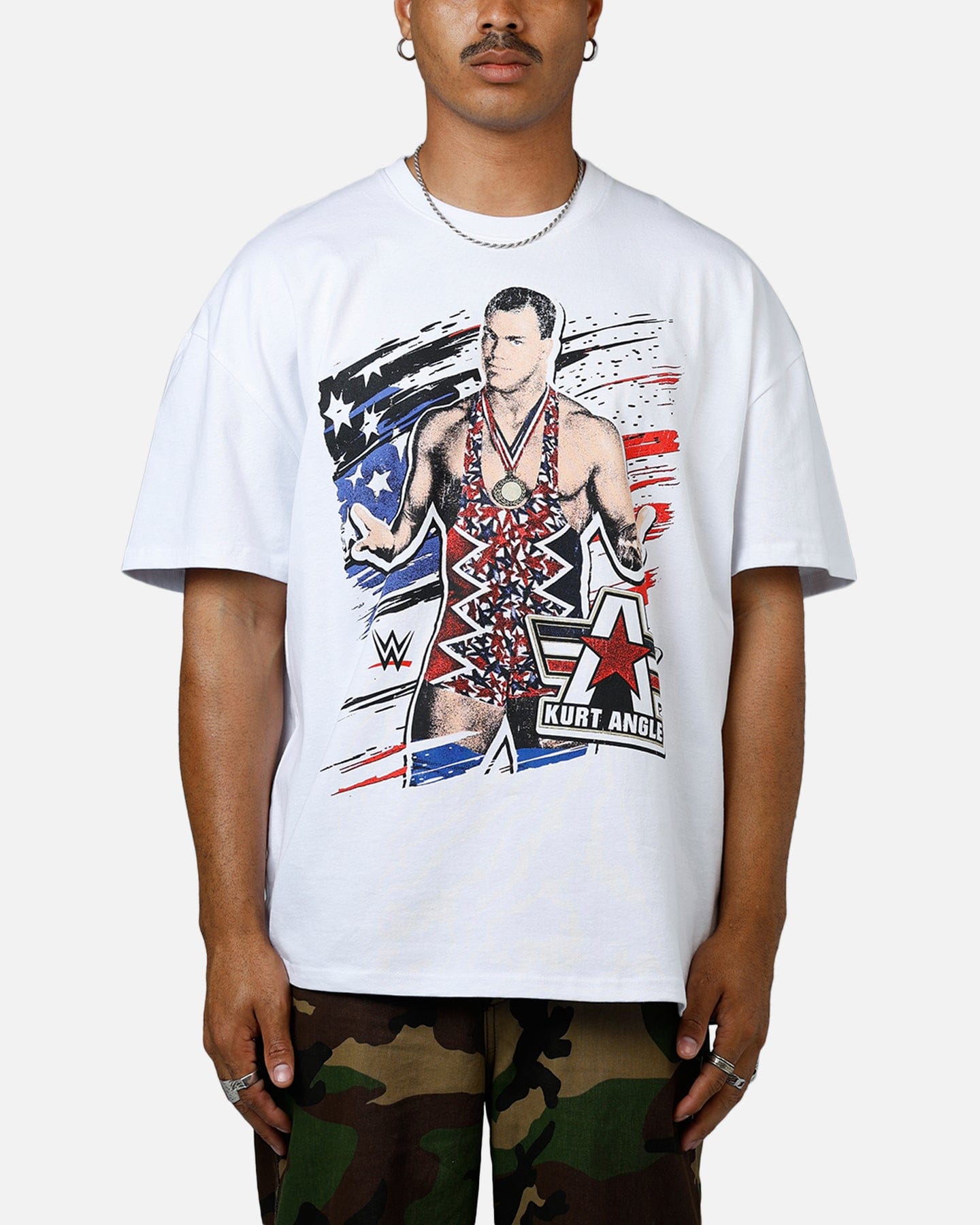 Vintage Culture Kings x WWE Kurt Angle Ruthless Aggression Vintage T - Shirt White